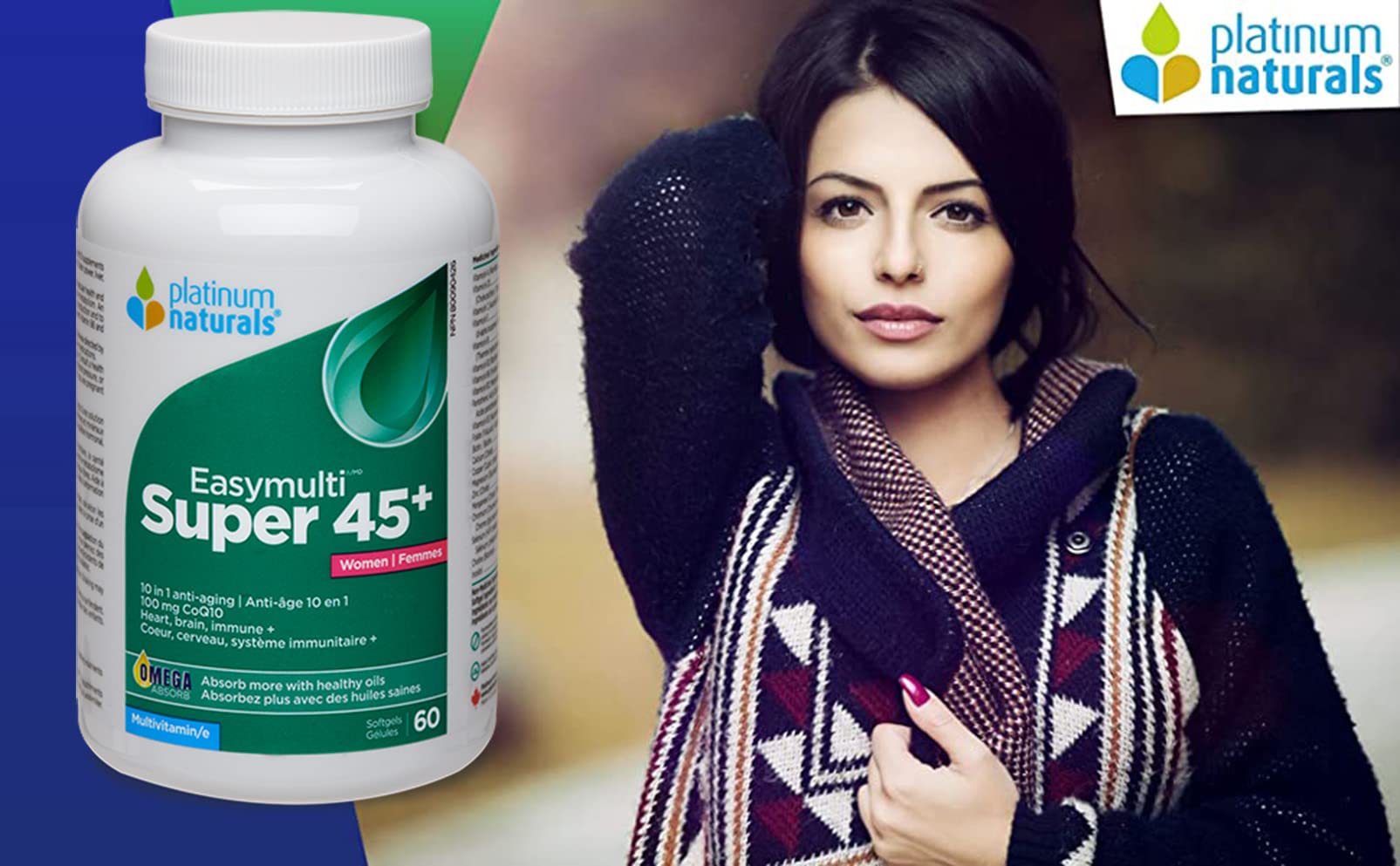 Platinum Naturals - Super Easymulti 45+ pour femmes | Anti-âge | 100mg CoQ10
