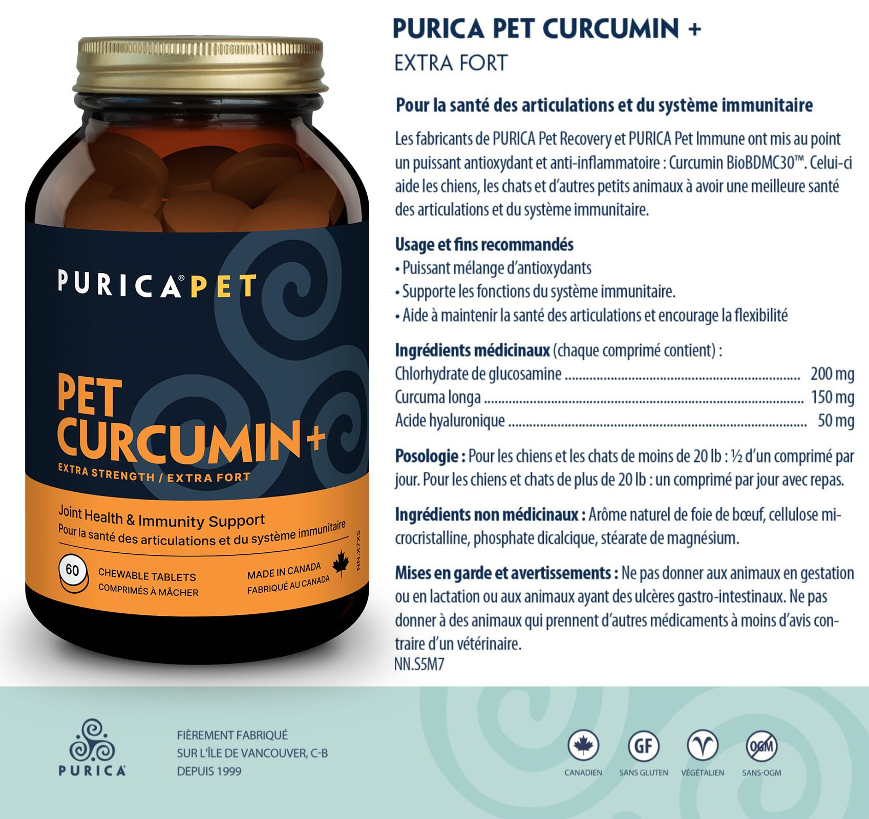 PURICA Curcuma Plus Extra Fort pour animaux de compagnie