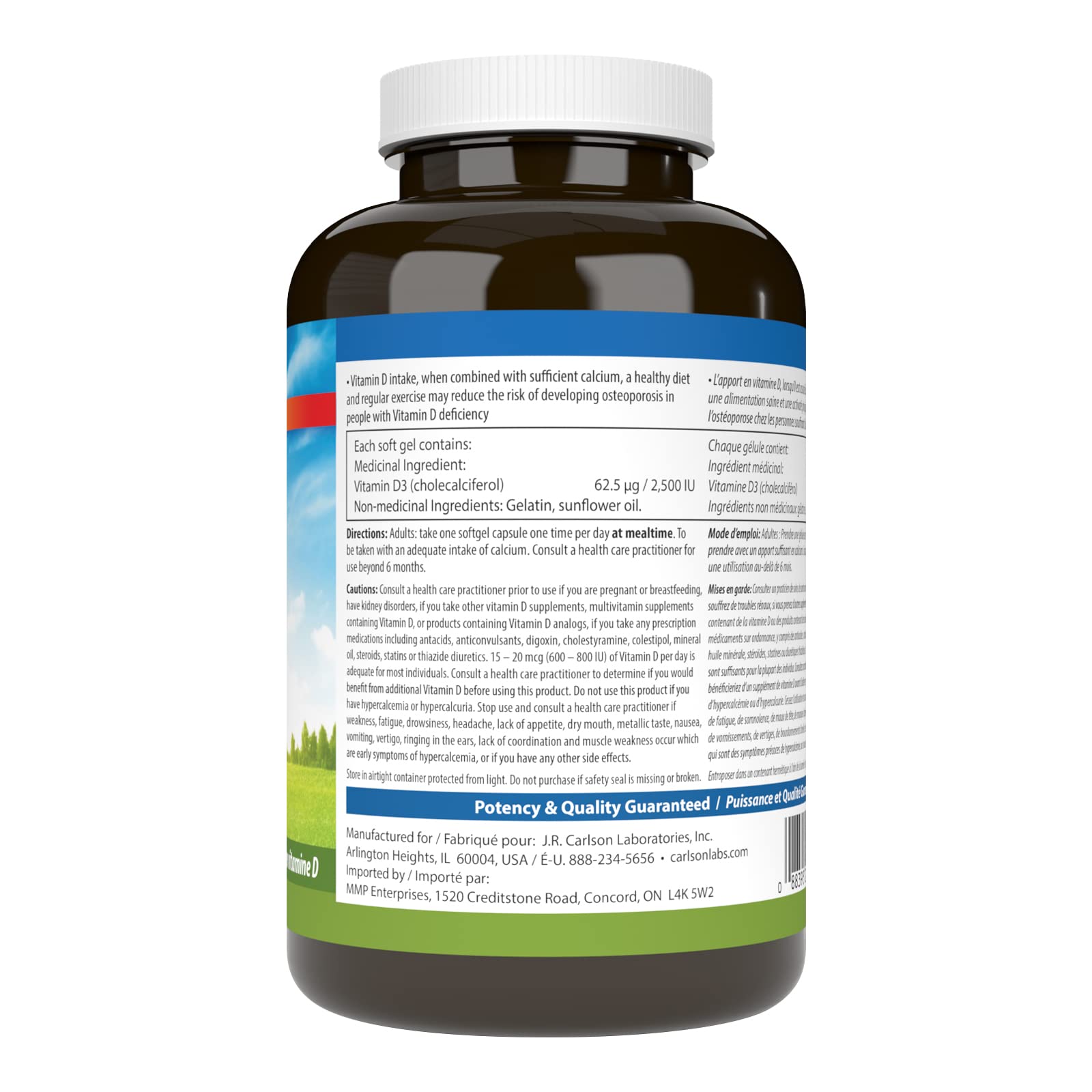 Carlson - Vitamin D3, 2500 IU (62.5 mcg), Cholecalciferol, Vitamin D Supplements, Vitamin D3 Soft Gels