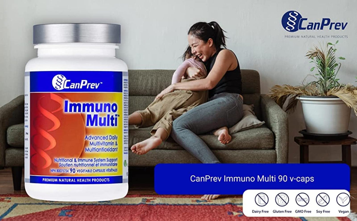 CanPrev Immuno Multi, Multivitamin Supplement, Magnesium, Zinc, 90 Veg Caps