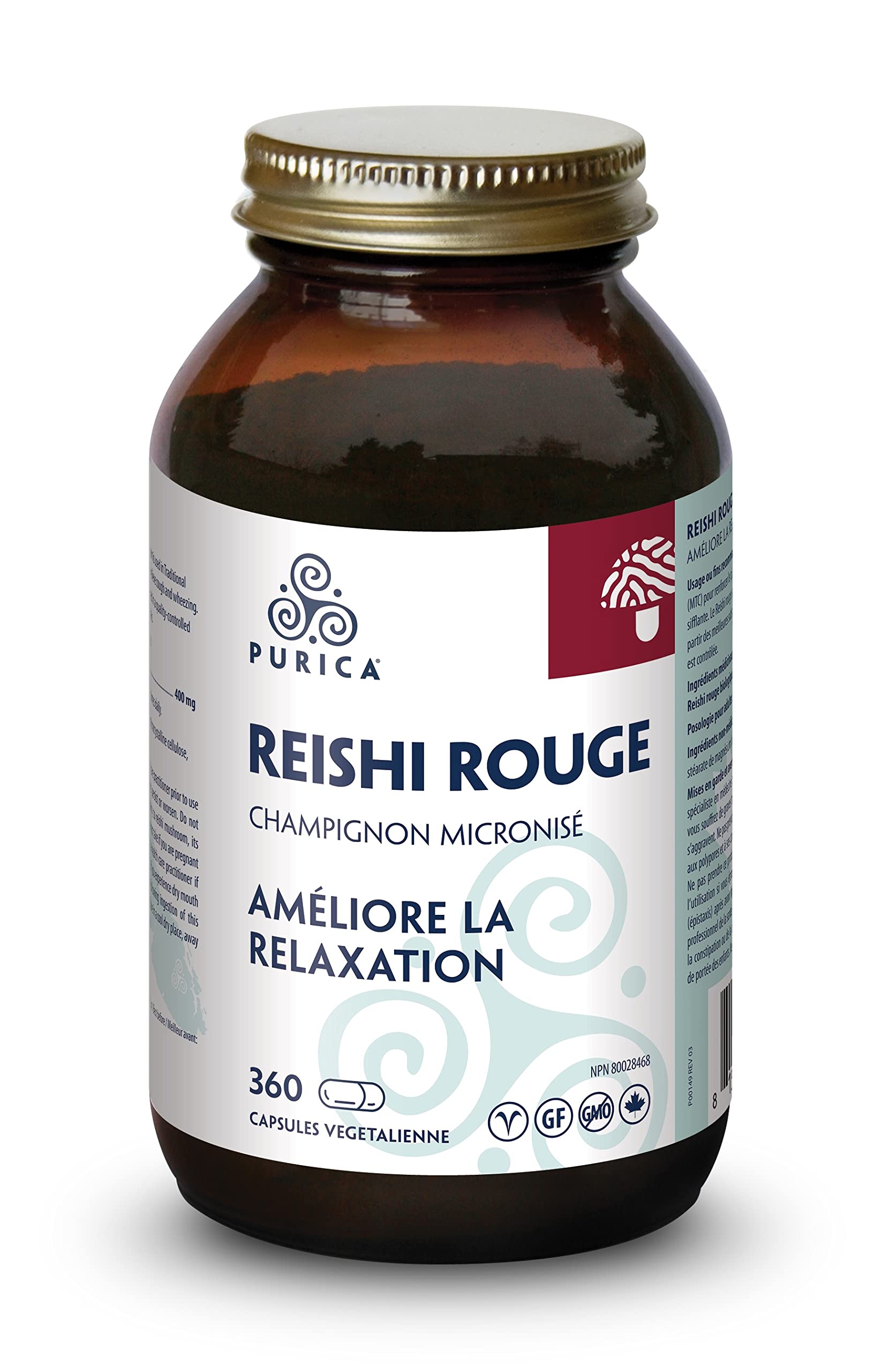 PURICA - Reishi Rouge - Champignons micronisés - Aide à la relaxation