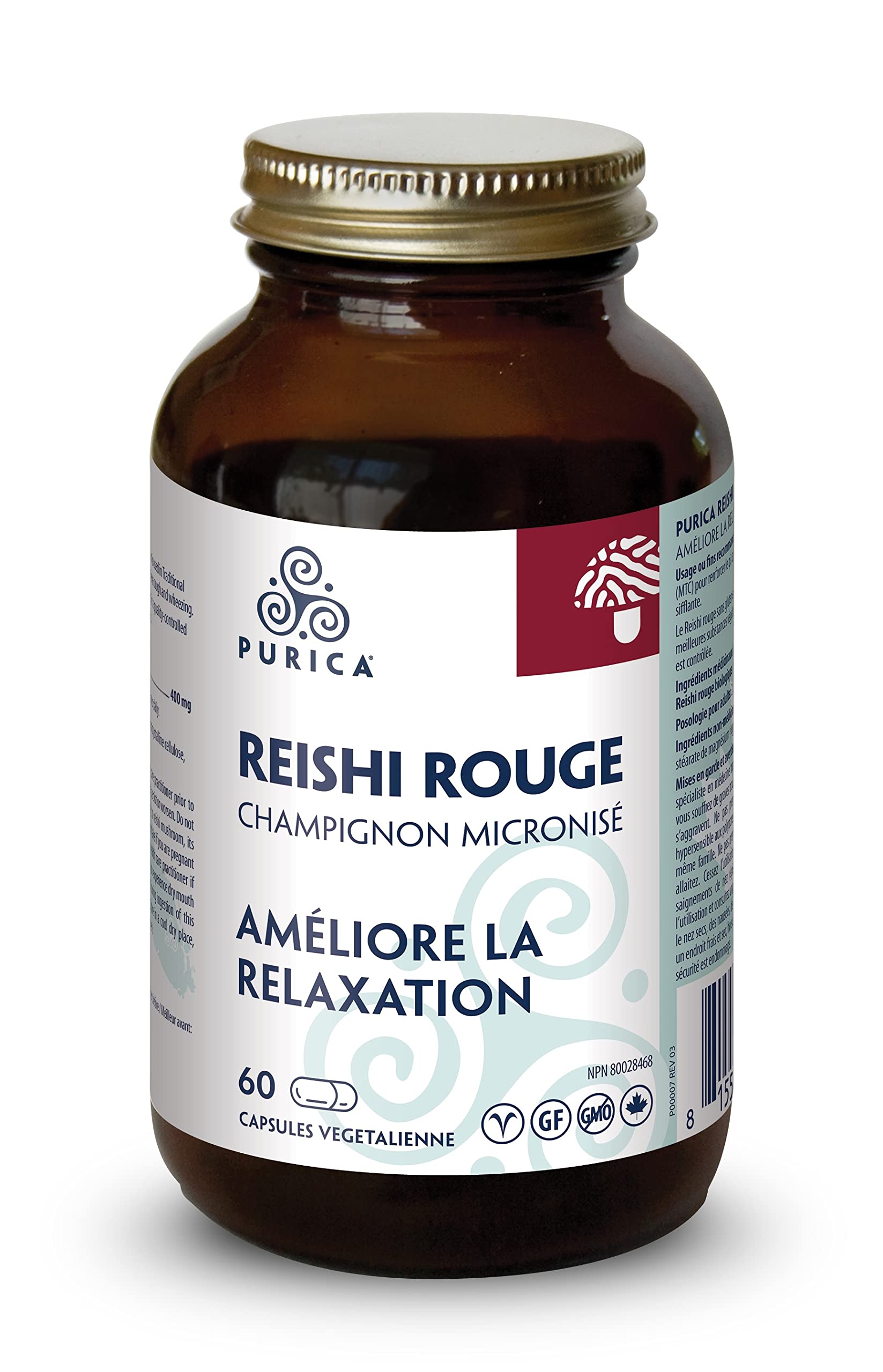 PURICA - Reishi Rouge - Champignons micronisés - Aide à la relaxation