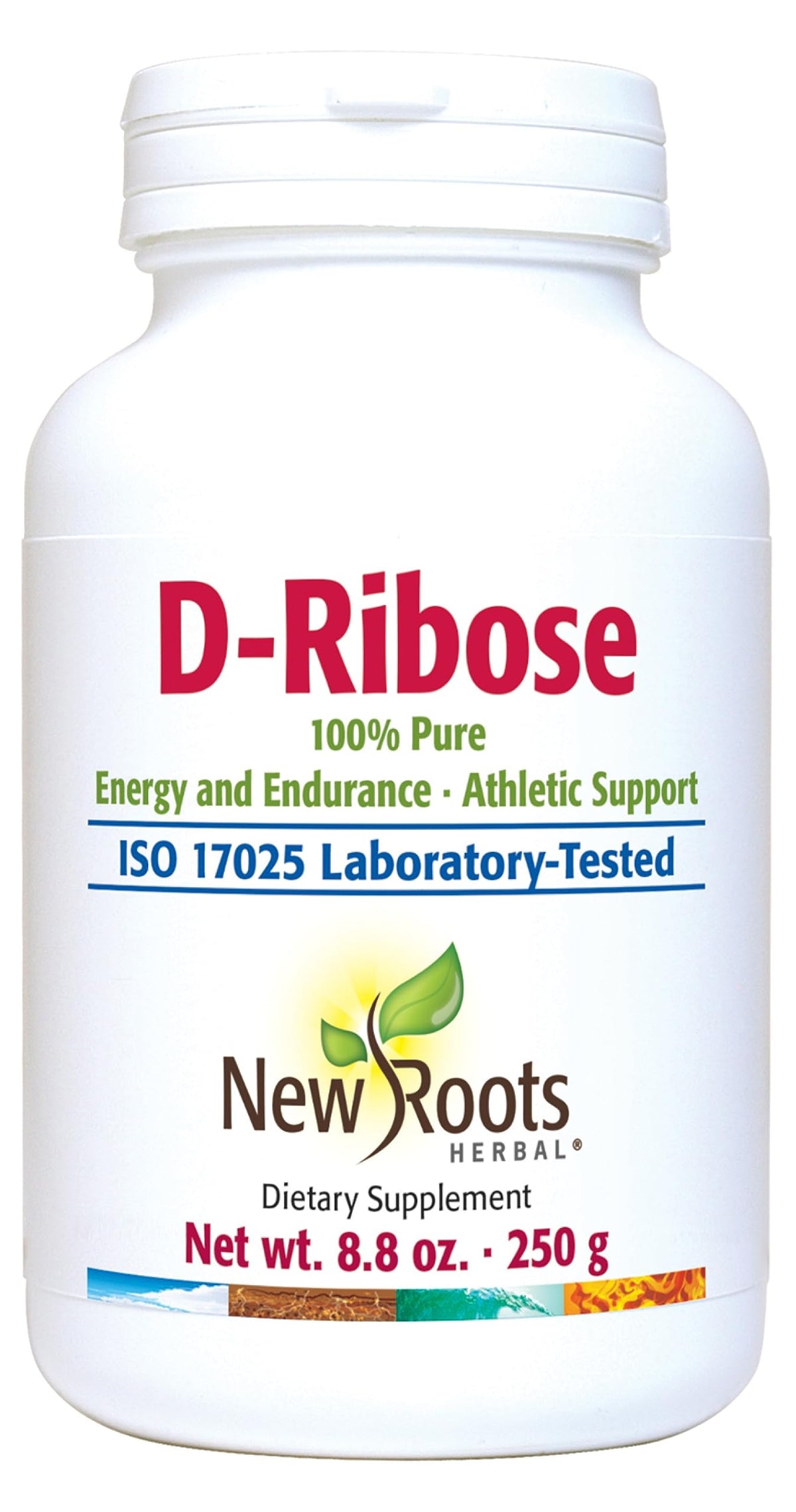 New Roots Herbal D Ribose Powder, No Fillers, Natural, 250 g, 50 Servings