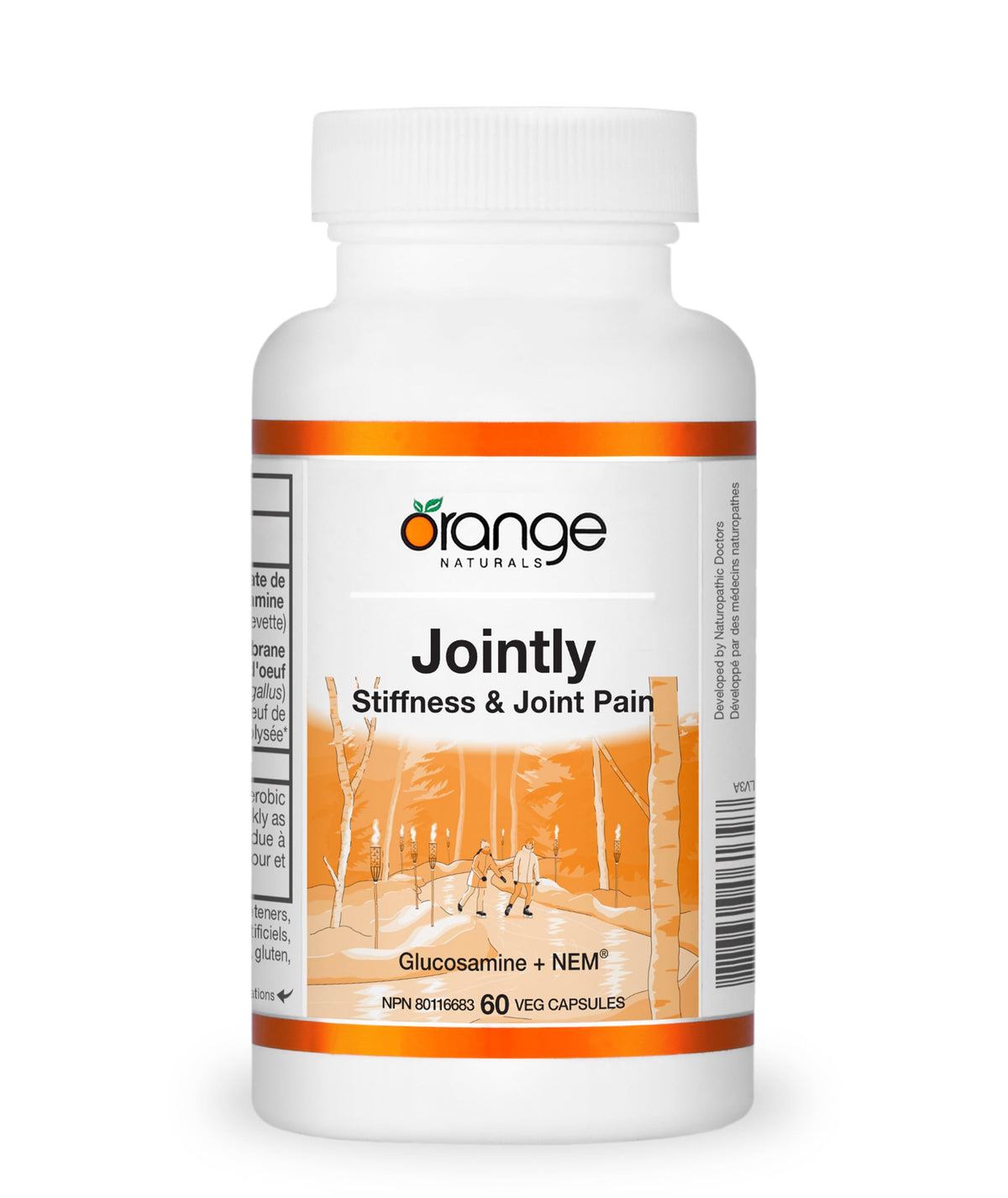 Orange Naturals Glucosamine NEM Joint Support Capsules for Adults, 60 Caps