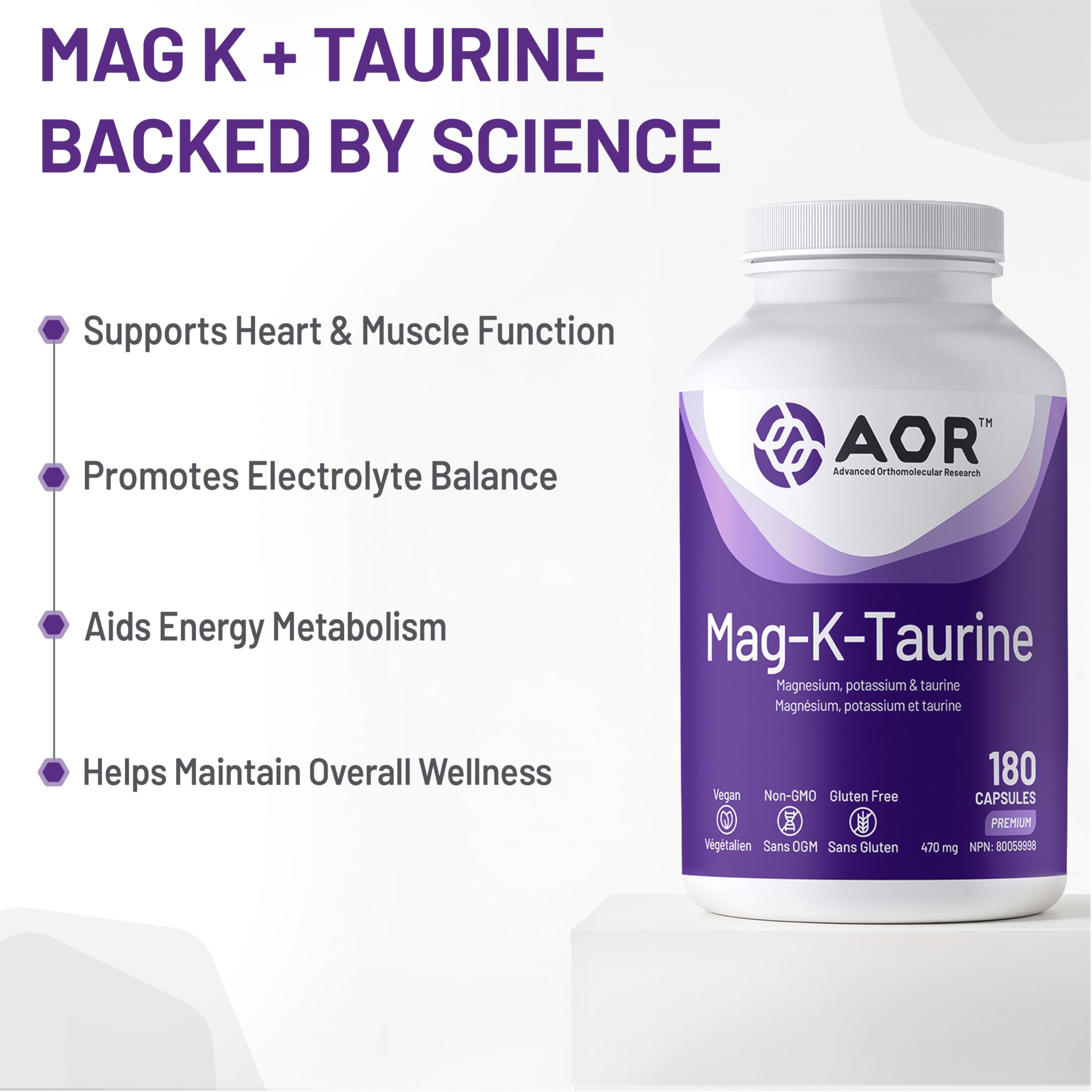 AOR Mag-K-Taurine 470 mg