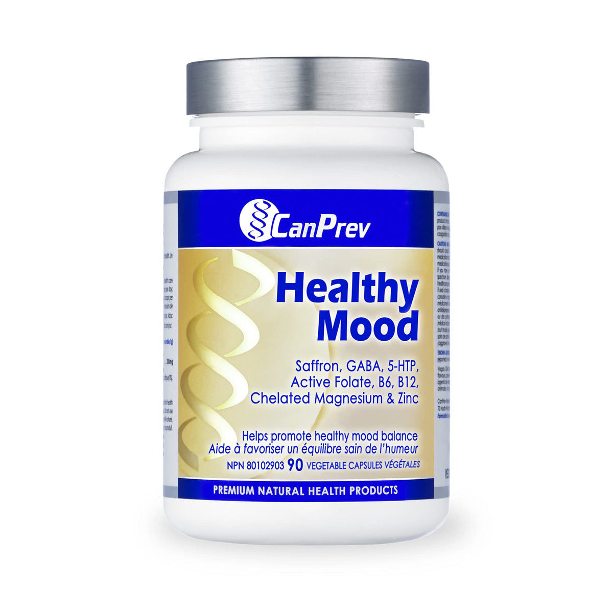 CanPrev Healthy Mood, Saffron & 5HTP, Zinc, 90 Caps, 30 Day Supply