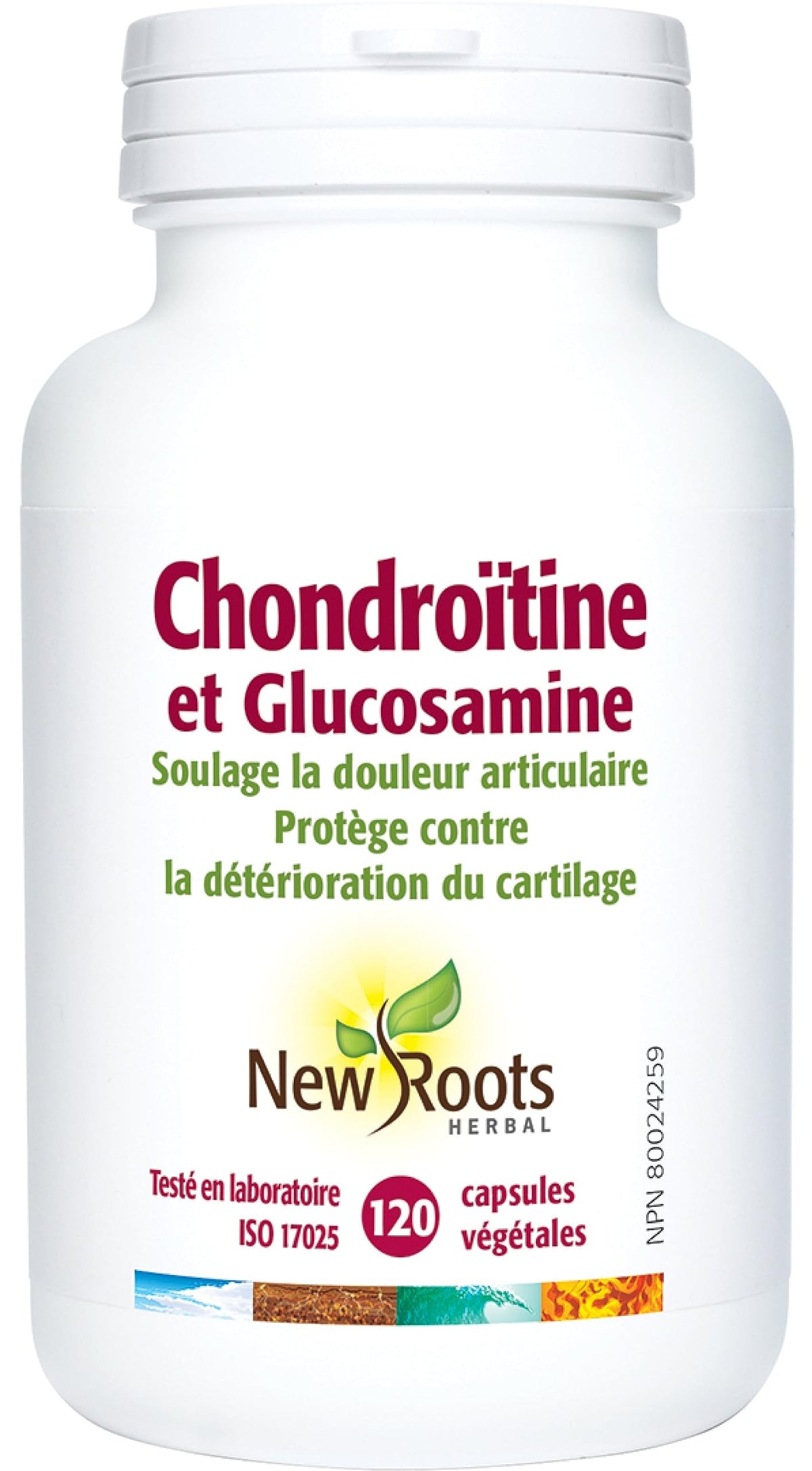 New Roots Herbal - Chondroitin and Glucosamine 120 Capsules, 40-Day Supply, Supports Joint Comfort, Flexibility and Mobility, Encourages Cartilage Function & Smooth Movement, Gluten, Soy & Dairy-Free"