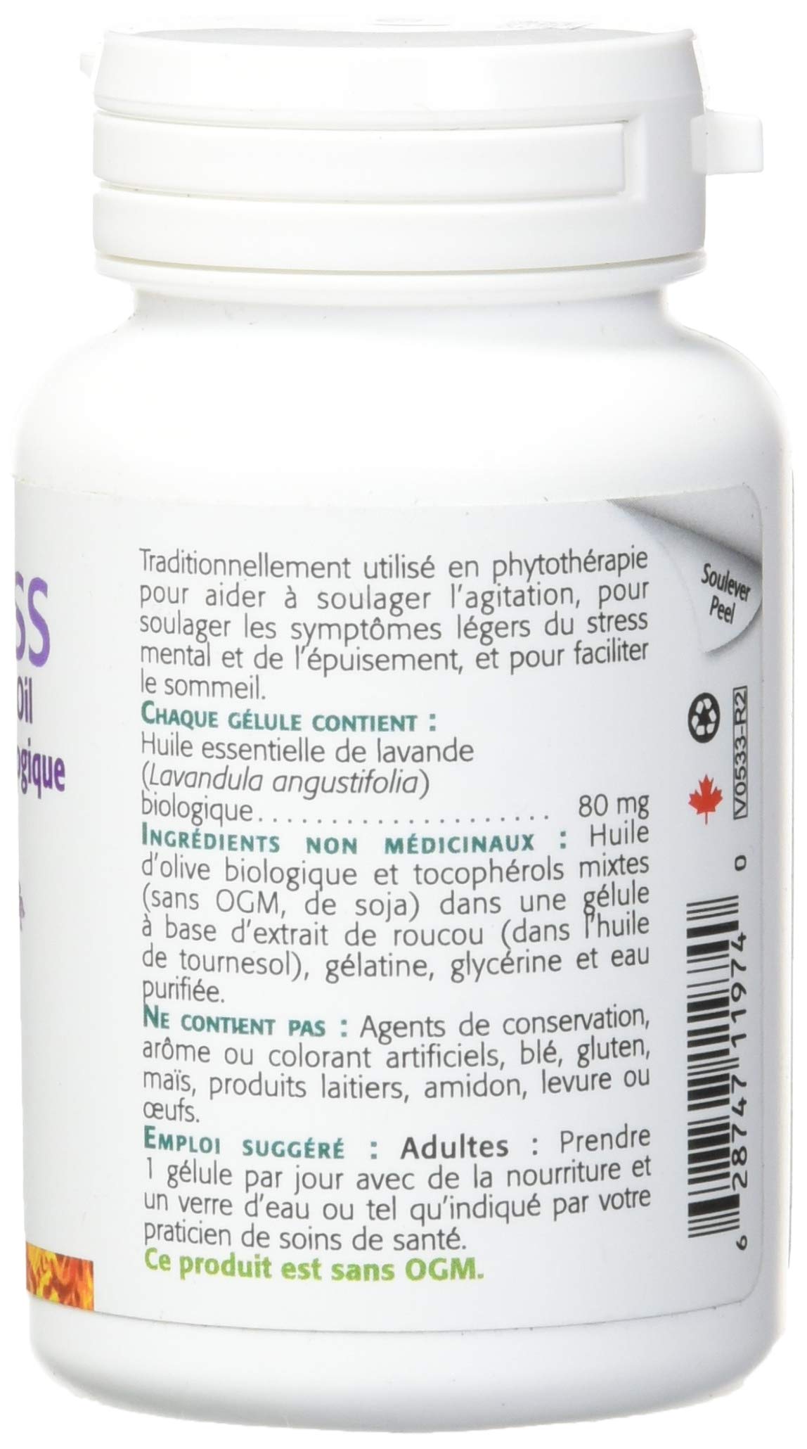 New Roots Herbal Huile de Lavande Bio D-Stress 60 Gélules Molles Approvisionnement de 60 Jours - Aide à Détendre le Corps et à Apaiser l'Esprit