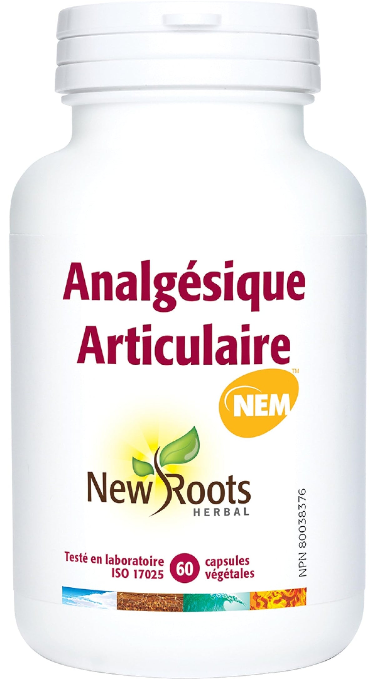New Roots Herbal Joint Pain Relief Caps, NEM, Curcumin, Boswellia, 60 Caps
