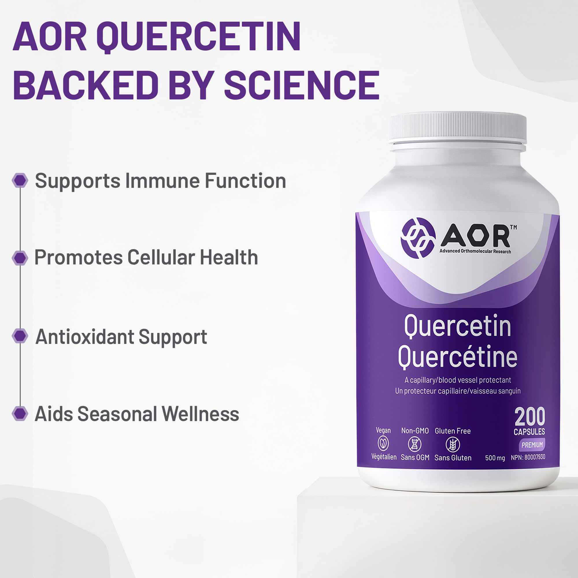AOR - Quercétine en gélules - Antioxydant naturel et bioflavonoïde