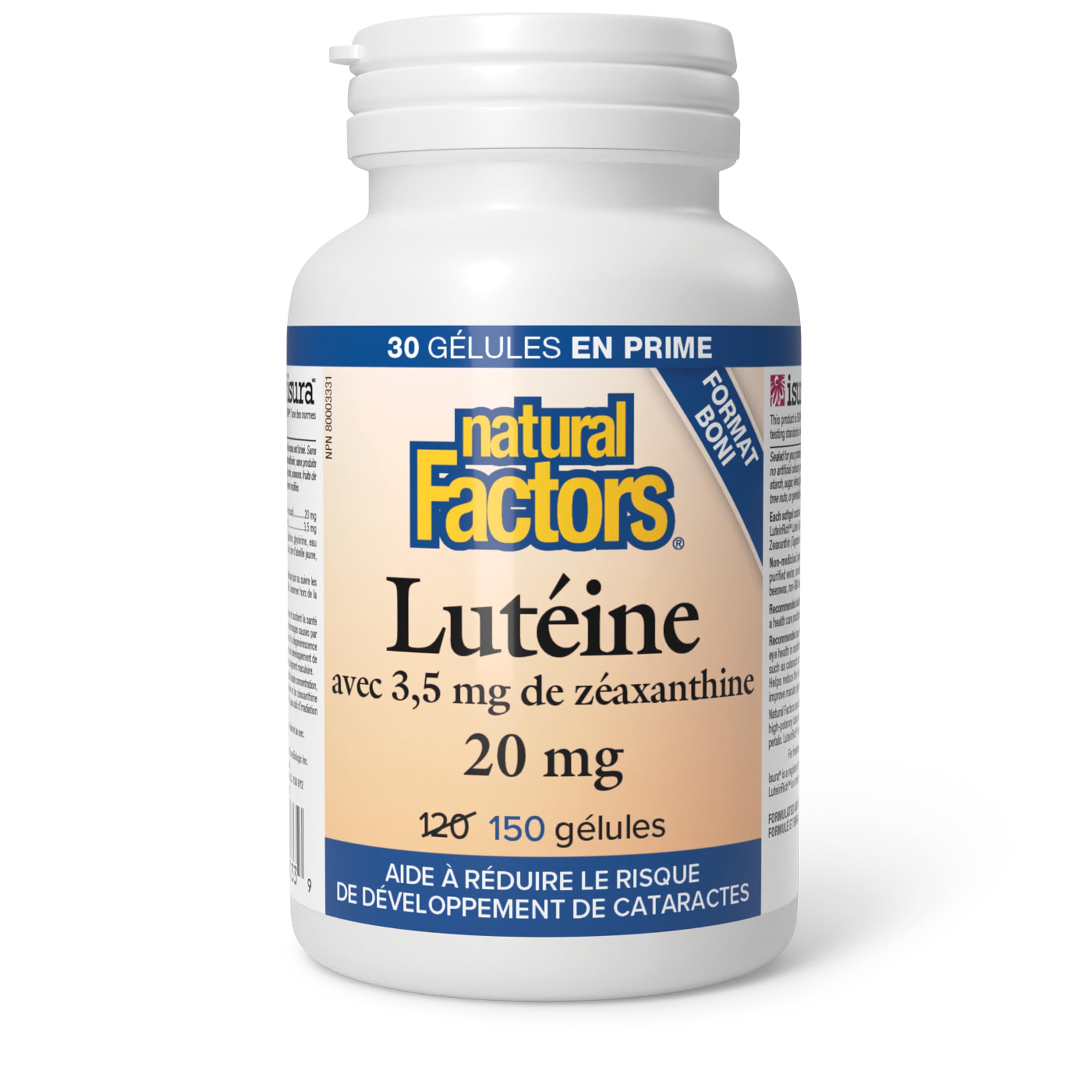 Natural Factors - Lutein 20mg, 150 Softgels