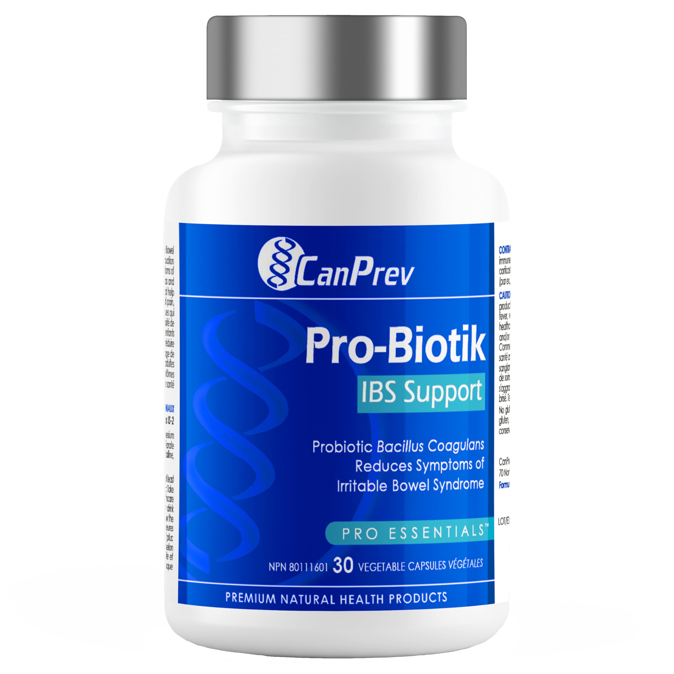 CanPrev Pro-Biotik IBS Support, 30 V-Caps 30-Day Supply - Women and Men Probiotic - 2 Billion Active Cells for Digestive Support - Comfortable Digestion & Balanced Gut Flora - Bloating and Gas Relief