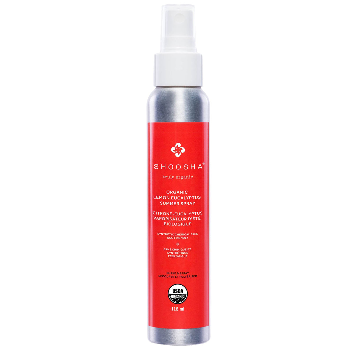 Shoosha Organic Summer Spray, Lemon Eucalyptus, 1 Count
