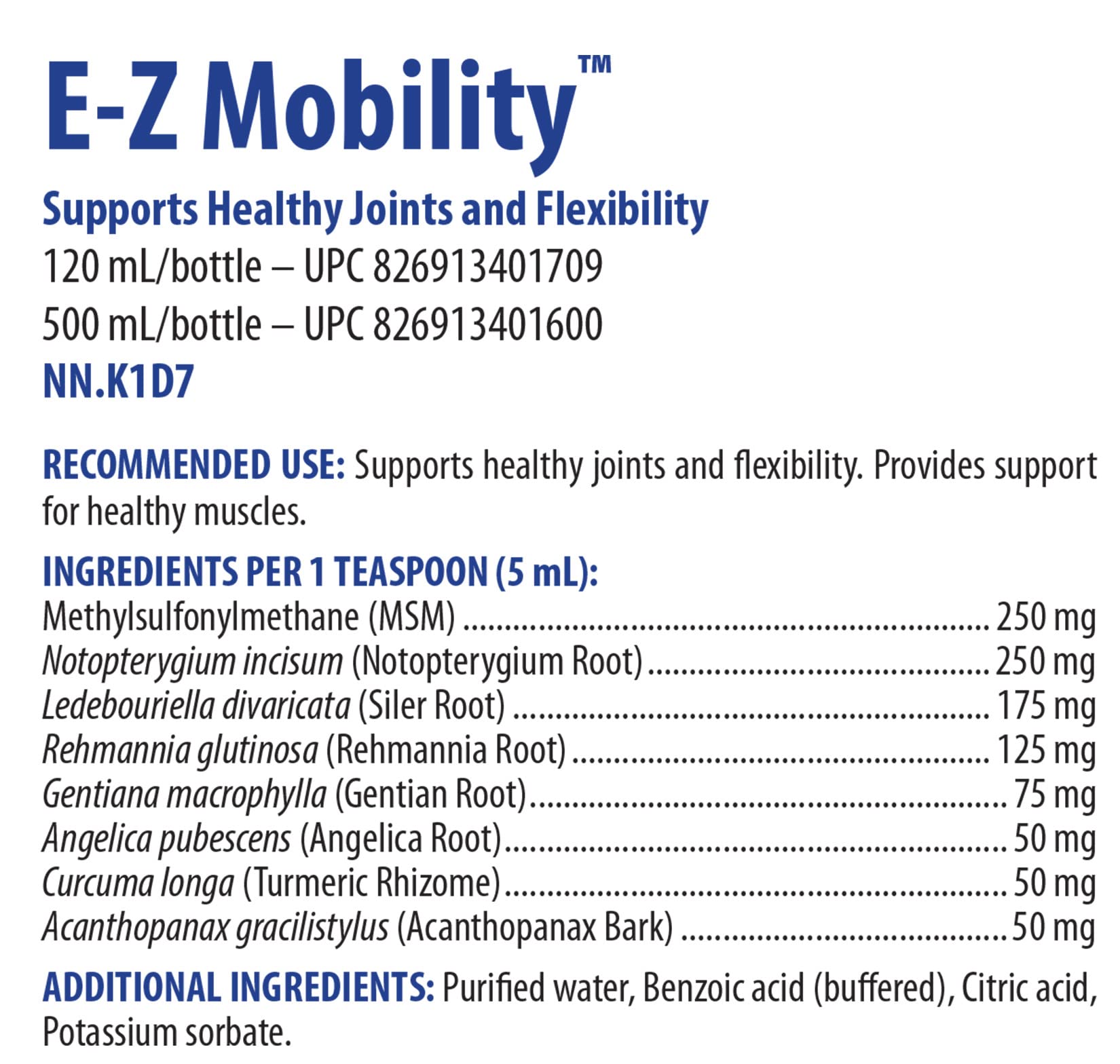 Pets Performance and Mobility- E-Z Mobility, 500ml-Omega Alpha