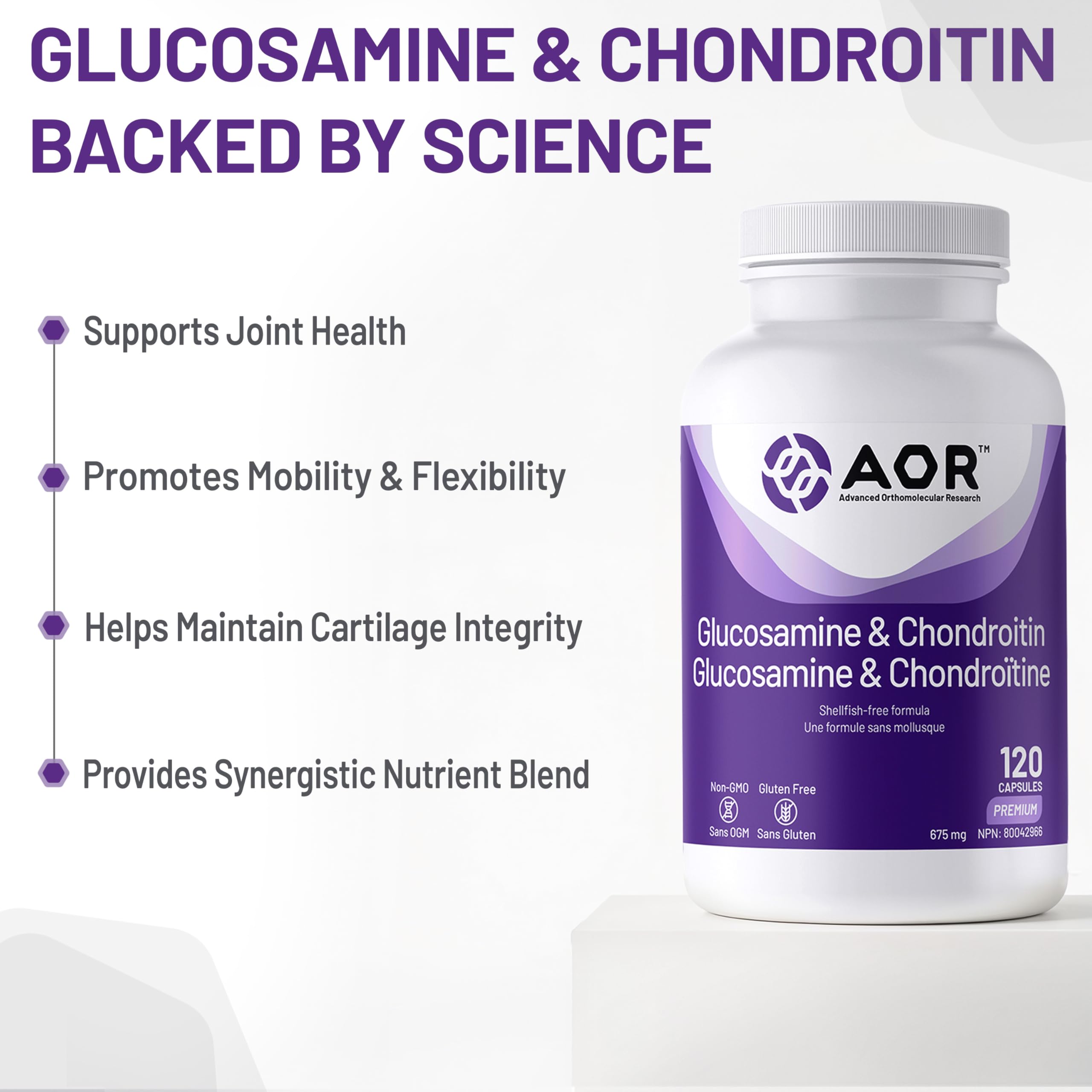 AOR Capsules de Glucosamine et Chondroïtine