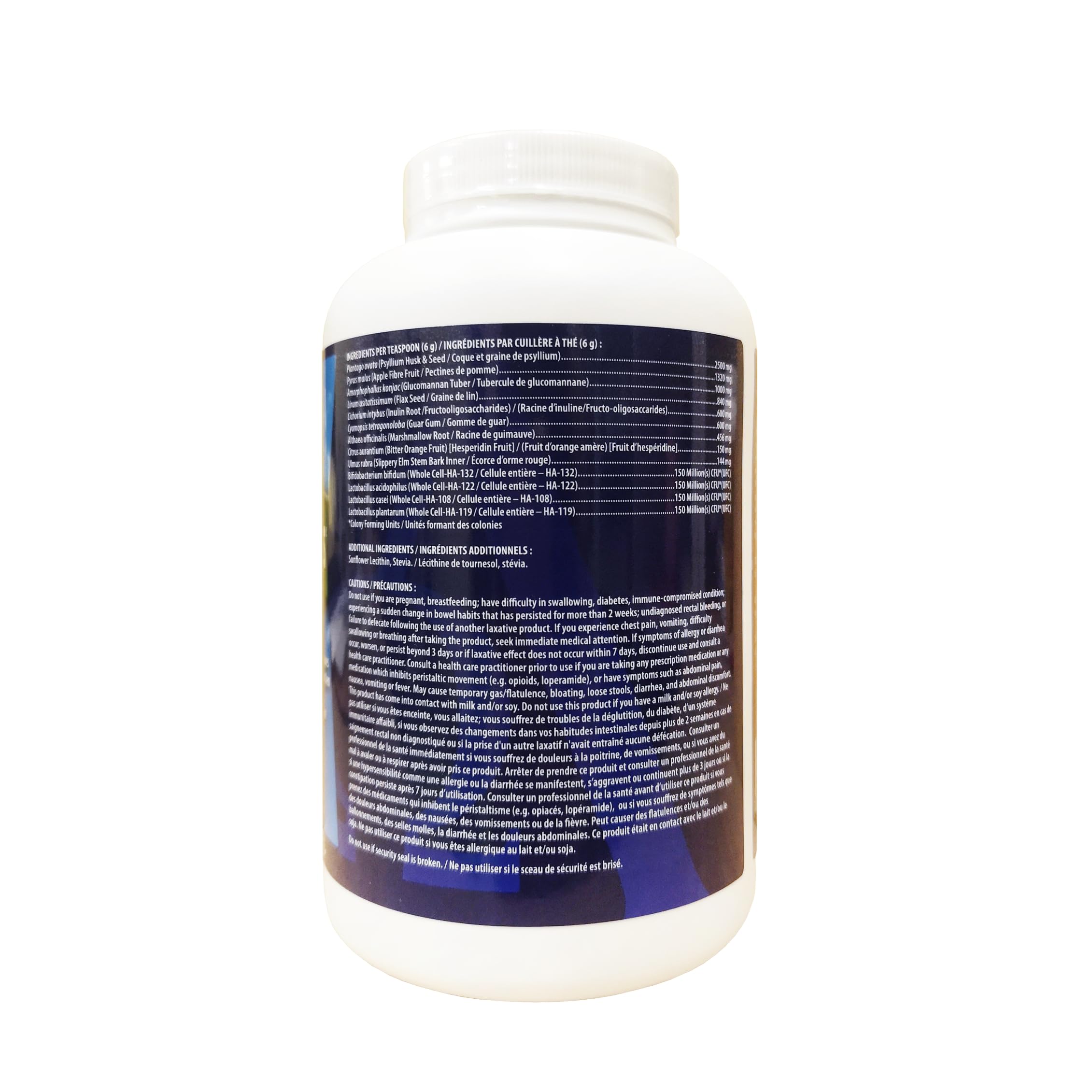 Omega Alpha Healthy Colon Plus, Support Gut Health Regularity & Bowel Movement, Psyllium Husk & Fibre Powder Blend, 340g Jar 56 Servings, Vegan Formula