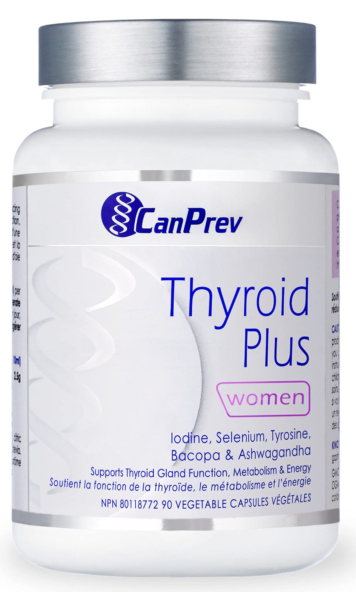 CanPrev Thyroid Plus for Women, Zinc, B12, Ashwagandha, 30-Day Supply