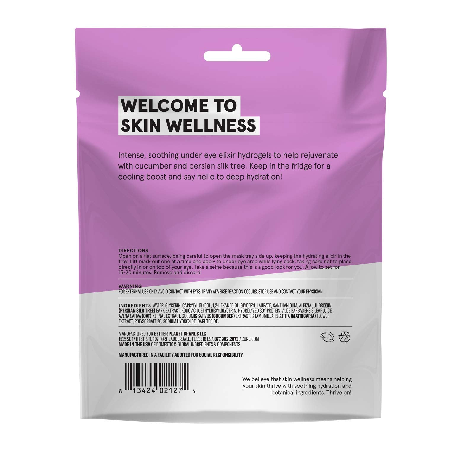 Acure Radically Rejuvenating Under Eye Hydrogel Mask, 12 Count