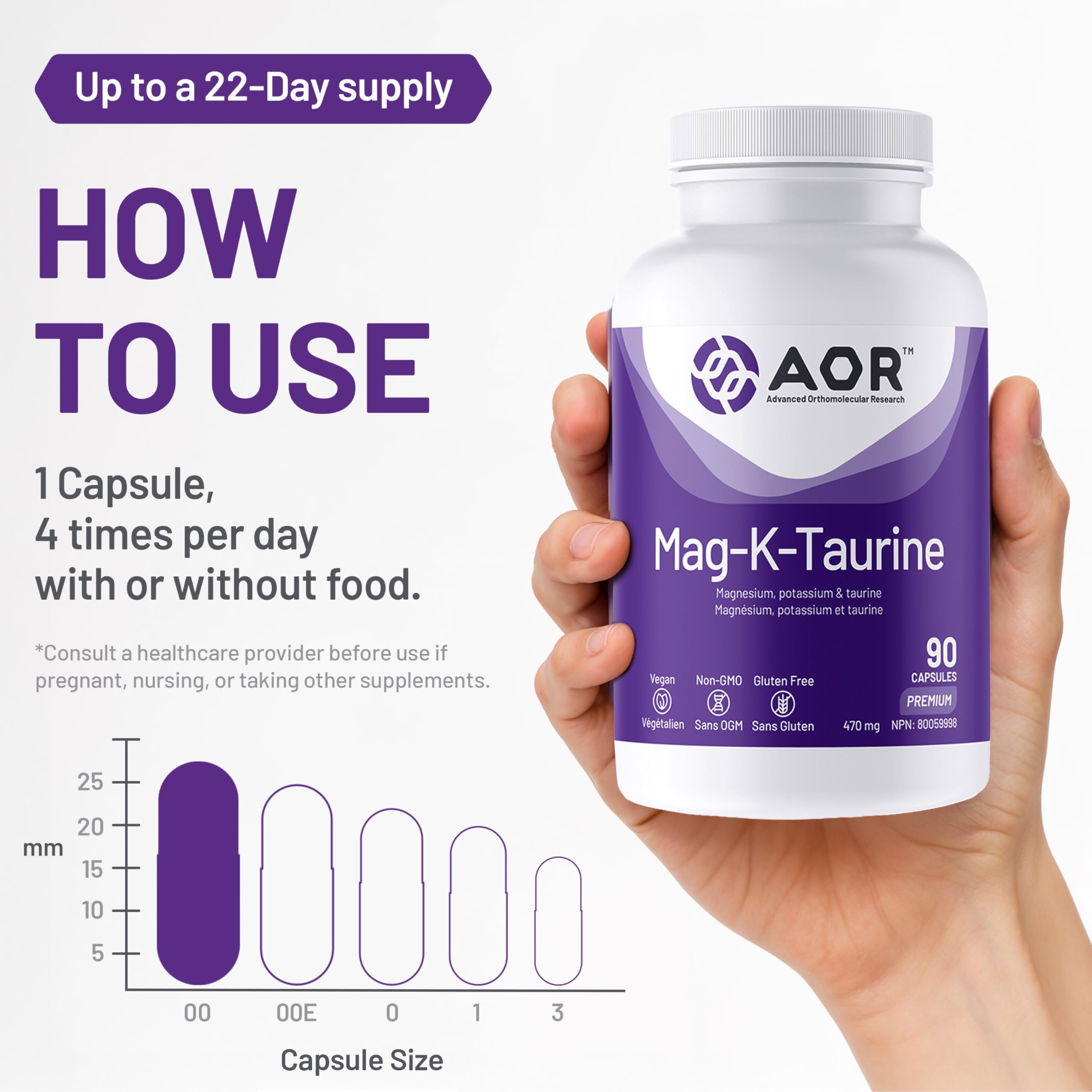 AOR Mag-K-Taurine 470 mg