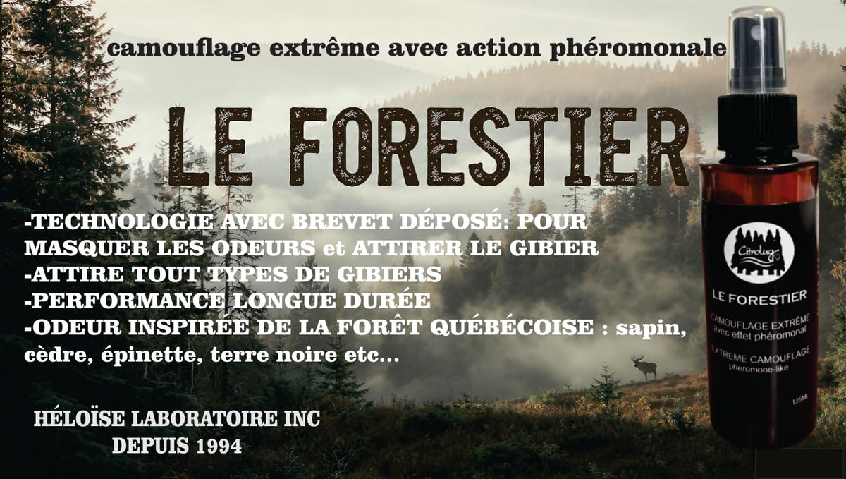 Citrobug LE FORESTIER Extreme Scent Camouflage Spray for Deer and Moose Hunting, Pheromone-Like, 125ml