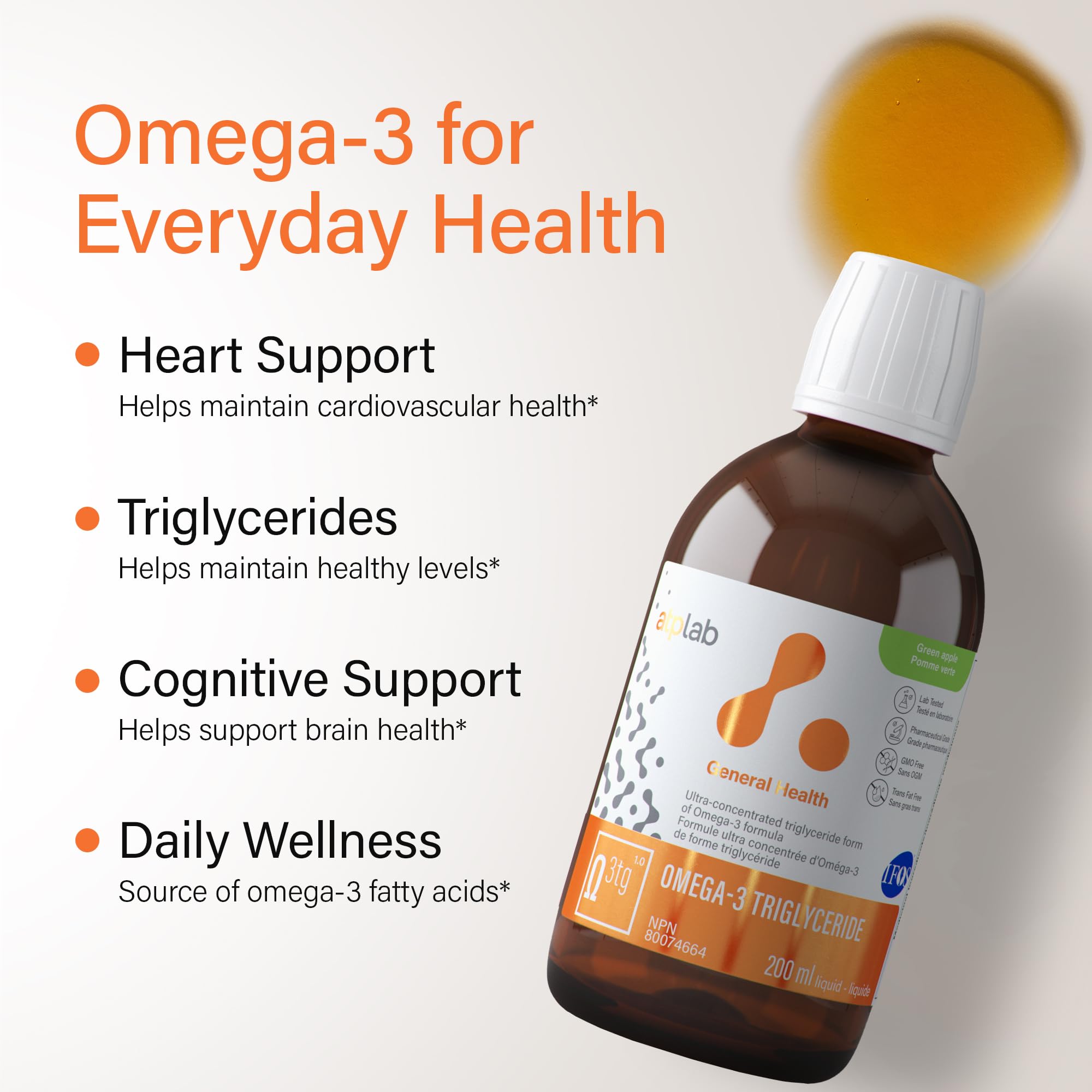 ATPLAB Omega 3 TG liquide, 200 ml
