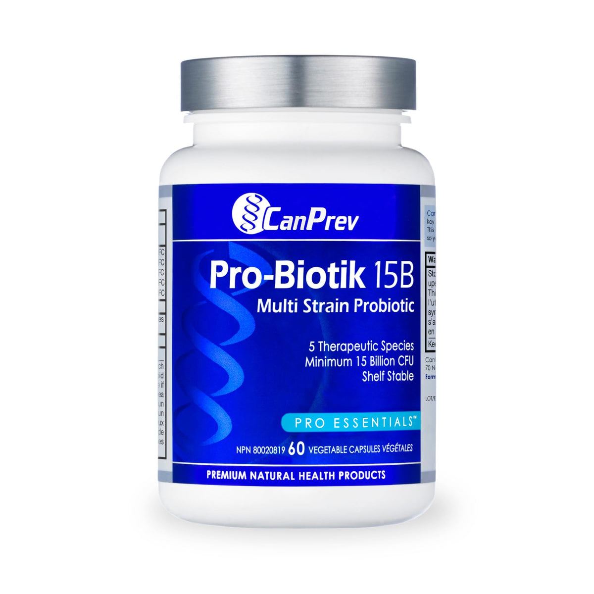CanPrev Probiotic, Pro-Biotik 15 Billion CFU, 5 Strains, 60 Day Supply