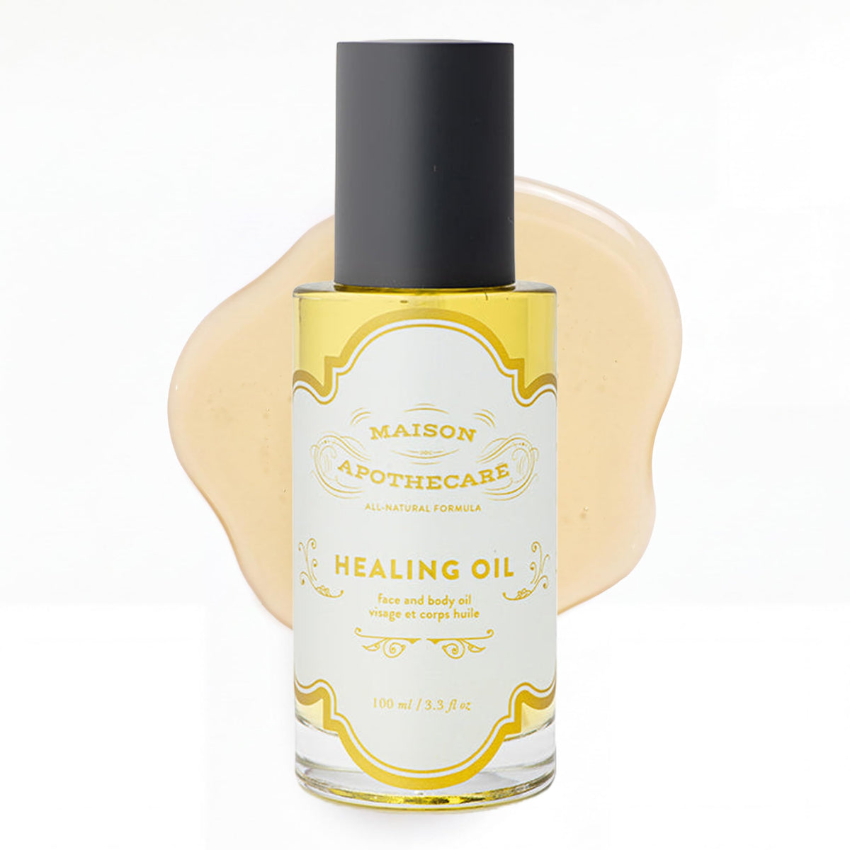 Maison Apothecare Healing Oil Grande 100ml, Multi-Use Avocado, Argan & Neroli, Botanical Blend for Face, Body & Hair, Lightweight Canadian-Made Moisturizer