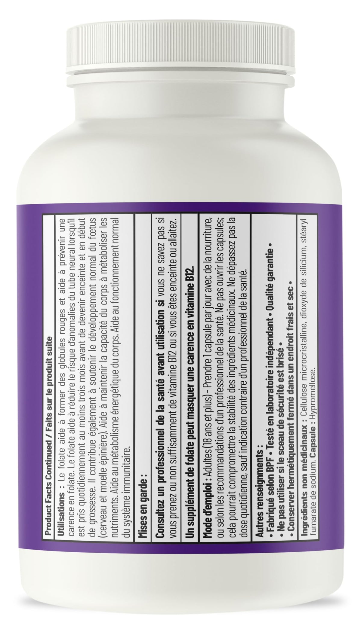 AOR BioFolate 1mg Methylfolate Supplement, B12, Vegan, Gluten Free, 30 Caps