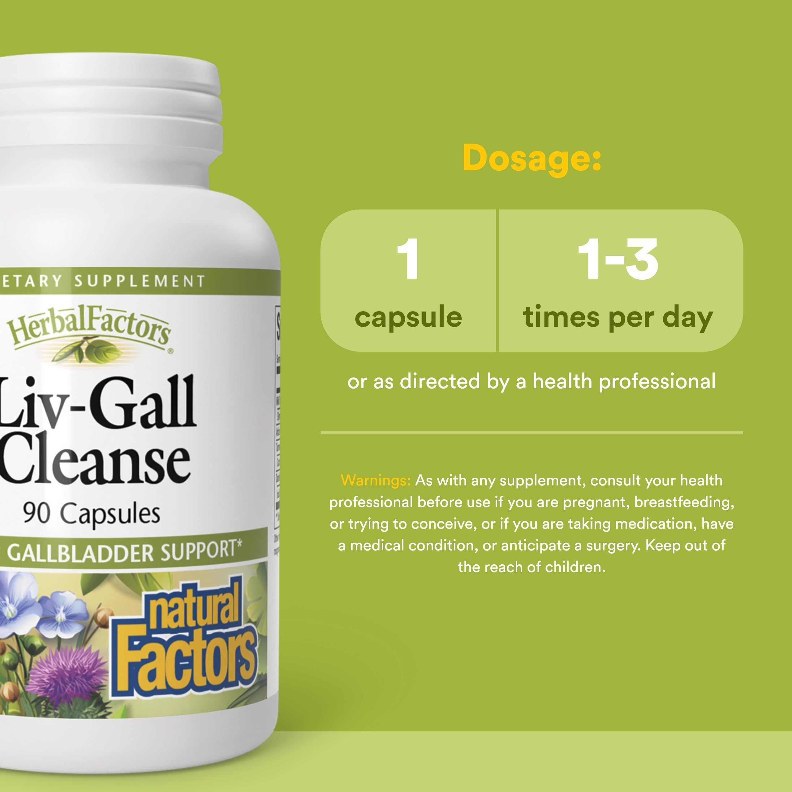 Natural Factors Liver-Gallbladder (LG) Cleanse Formula for Liver Health, 90 Capsules, Milk Thistle, Artichoke, Turmeric, Dandelion, Proudly Canadian