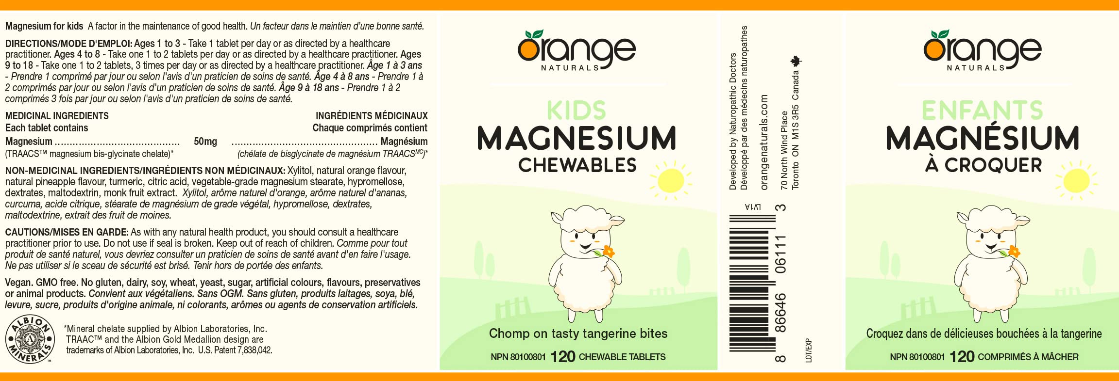 Orange Naturals - Magnésium pour enfants