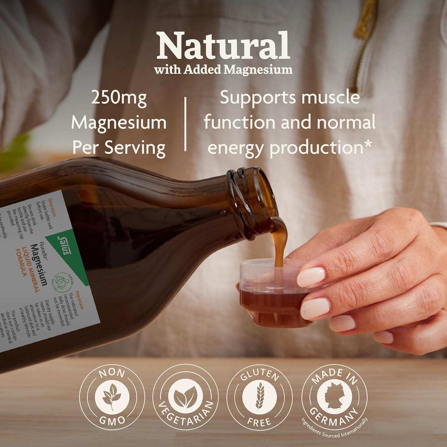 Salus Magnésium Liquide | Forme de Gluconate et de Citrate à Absorption Élevée | Supplément de Magnésium pour Femmes, Hommes et Enfants | Végétarien, Sans Gluten, Sans OGM (500 ml)