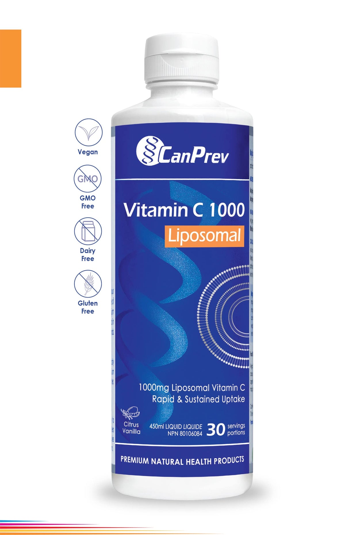 CanPrev Liposomal Vitamin C Liquid, High Uptake, 1000mg, 450ml, 30 Servings