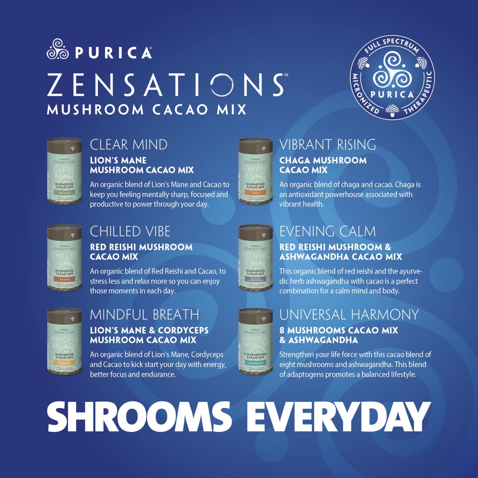 PURICA - Boisson cacao au champignon Reishi rouge Zensations - 150 g