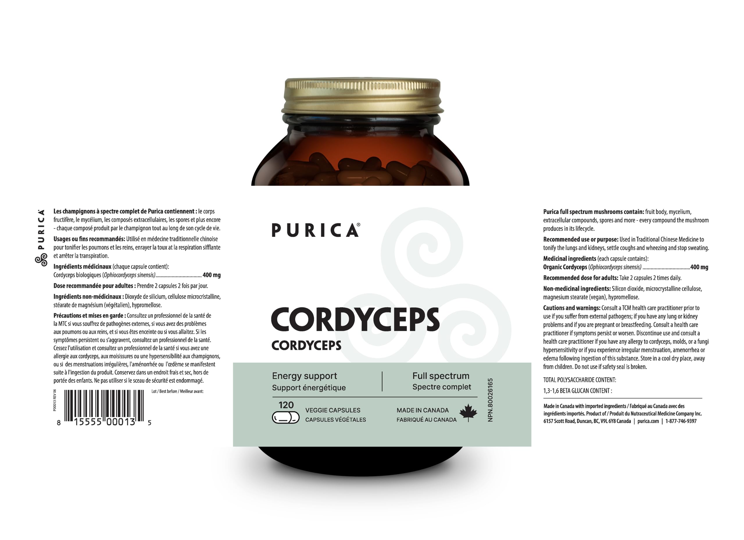 PURICA Cordyceps Champignons micronisés