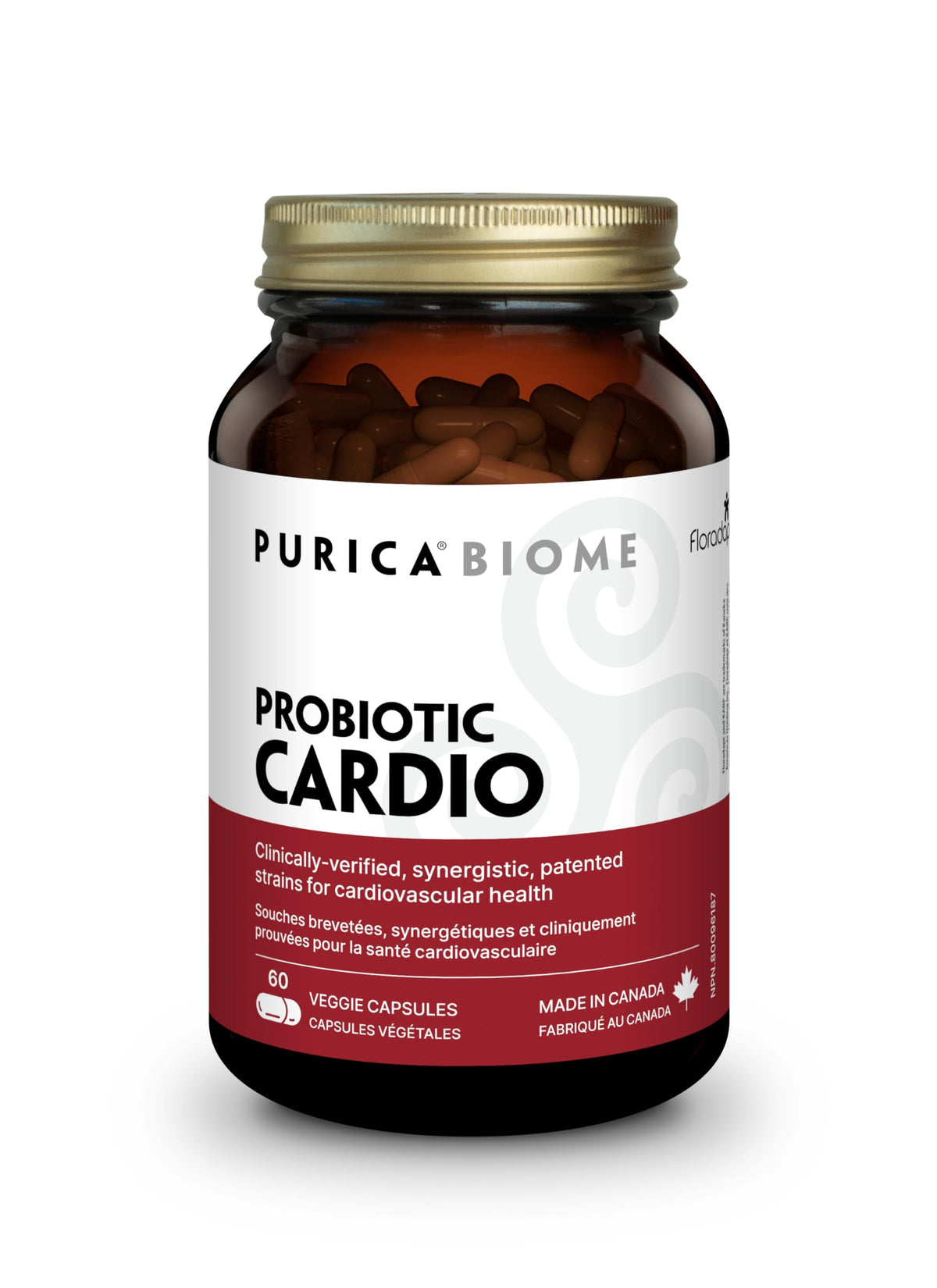 PURICA Floradapt Cardio Probiotic, Heart & Digestive Support, 60 Day Supply