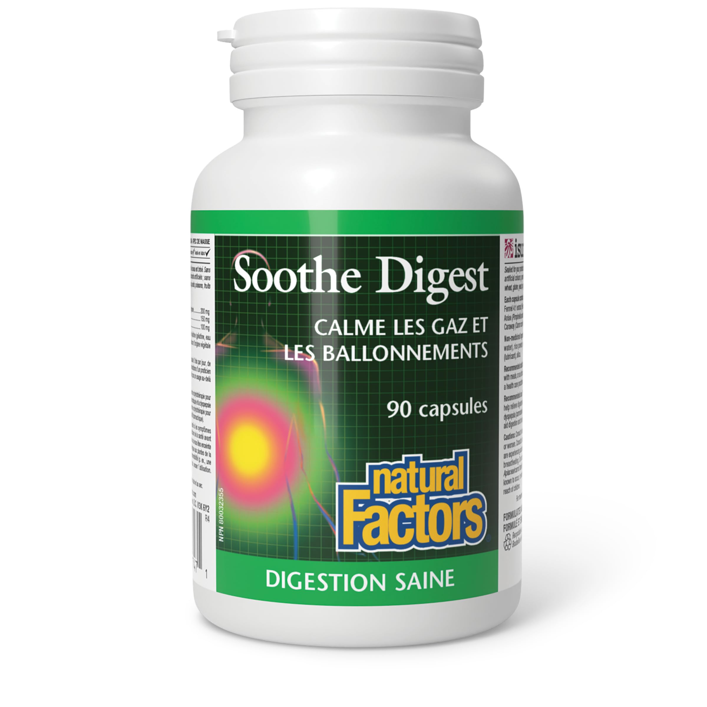 Natural Factors Soothe Digest Capsules, 90-Count