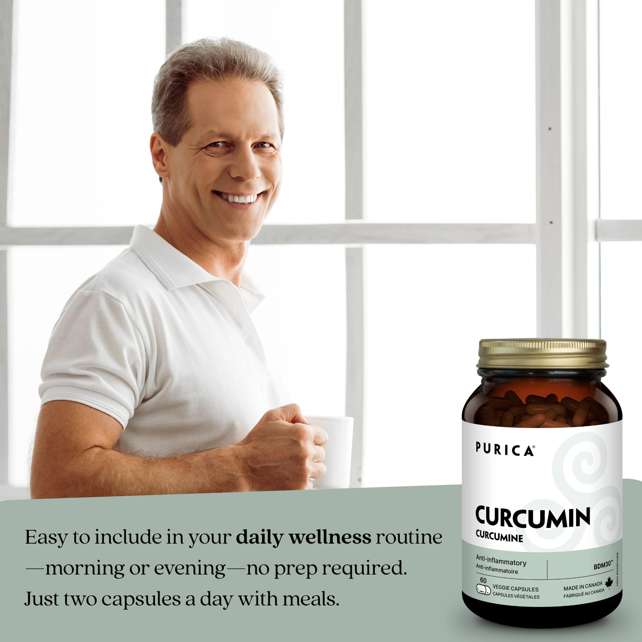 PURICA - Curcumin - Force supplémentaire - 30% BDMC - Vitamines pour la peau, Suppléments pour la santé du cerveau