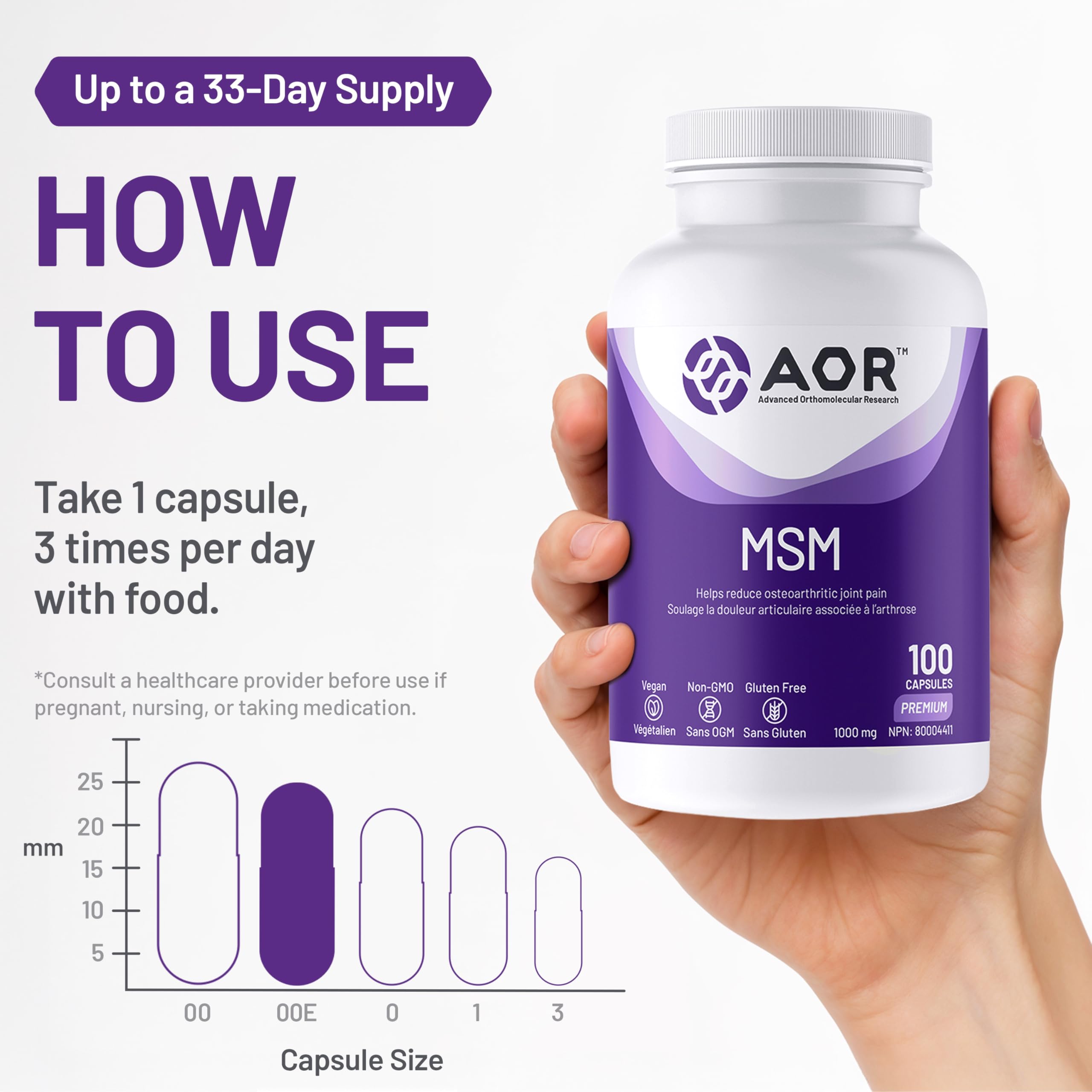 AOR - MSM 1000mg