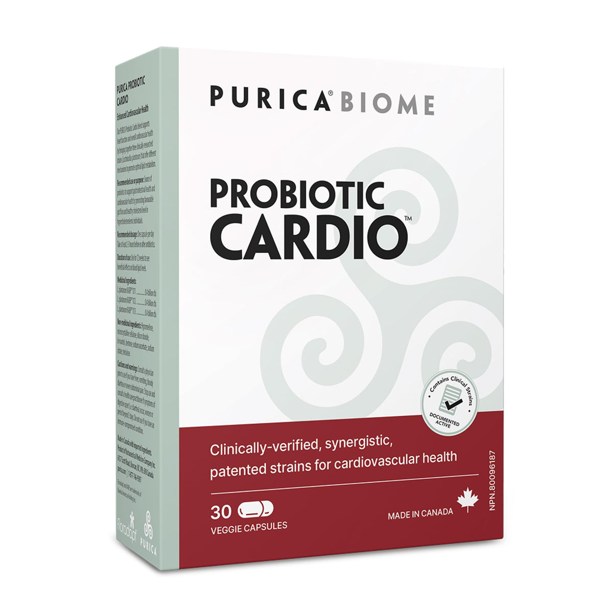 PURICA Floradapt Cardio Probiotic, Heart & Digestive Support 30 Count