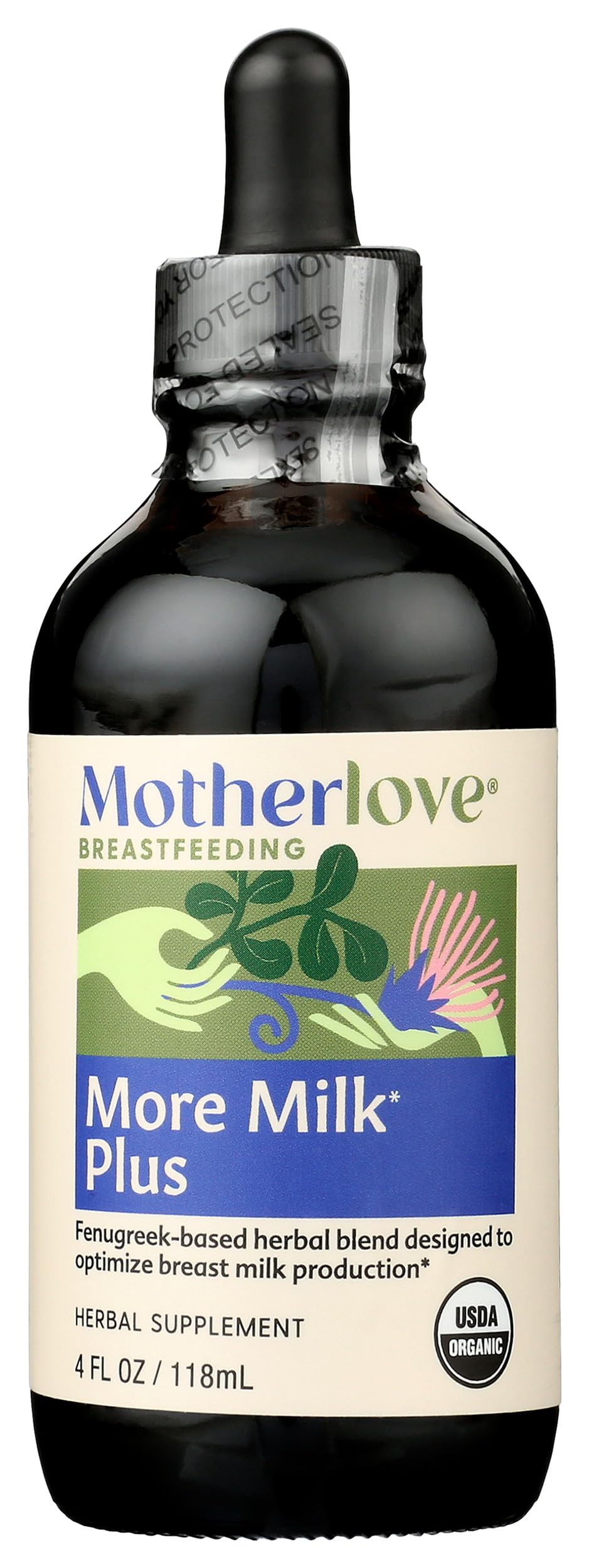 Motherlove More Milk Plus Tincture (118 mL) Herbal Lactation Supplement to Enhance Breast Milk Supply for Nursing & Pumping Moms—USDA Organic Herbs, Non-GMO—Concentrated Liquid Extract