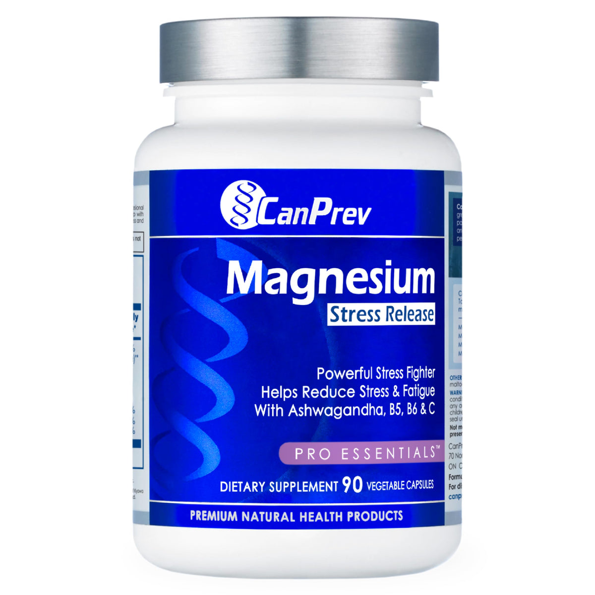 CanPrev Magnesium Ashwagandha Capsules, Vegan, 90 Capsules, 30 Day Supply