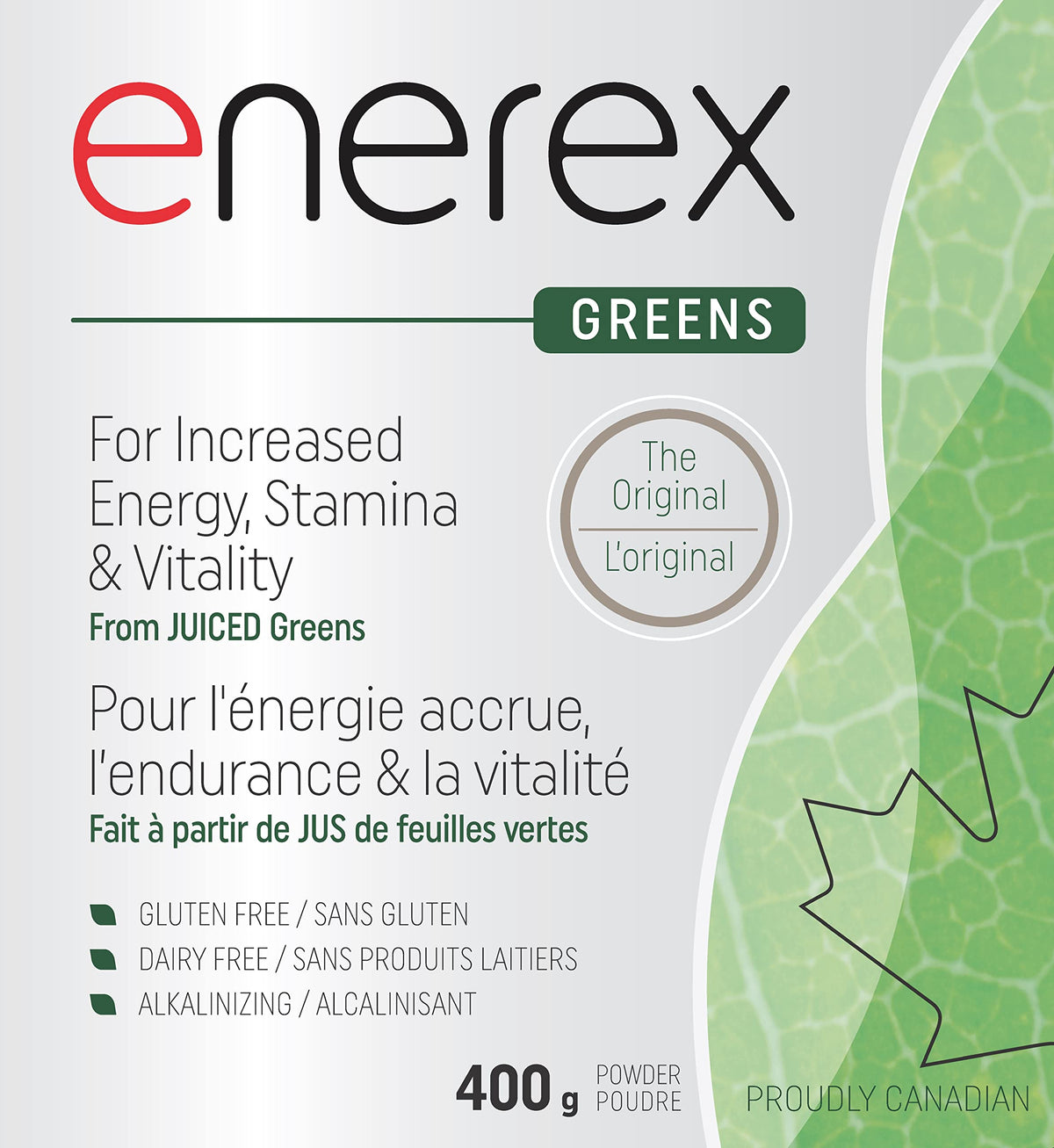 ENEREX - Greens Original - Certified Organic Juice Powders, 400g