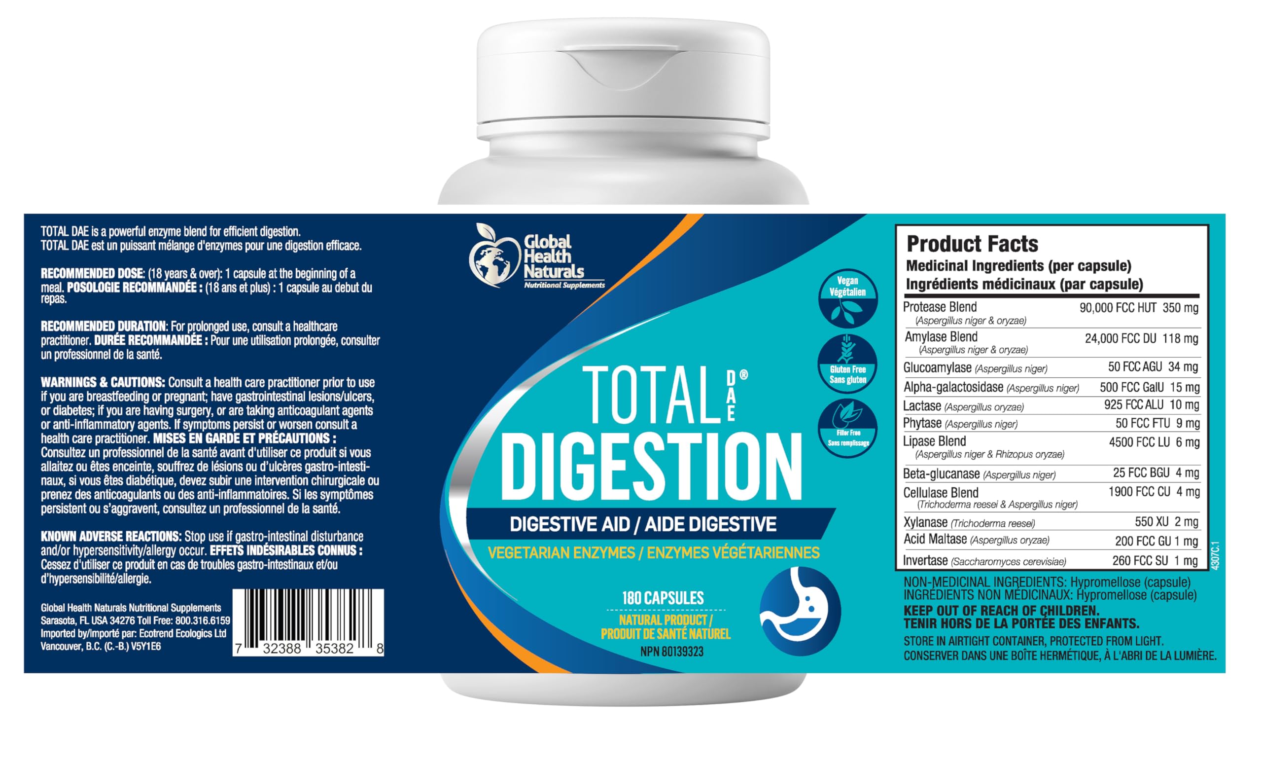 Global Health Naturals - Digestion Totale