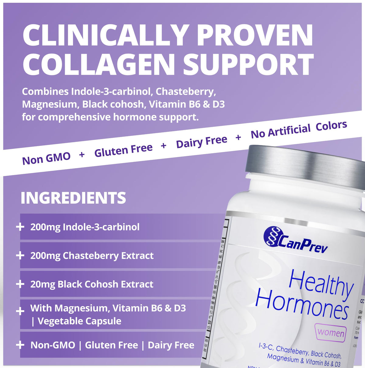 CanPrev Healthy Hormones, Magnesium & Vitamin D3, 60 Caps, 30 Day Supply
