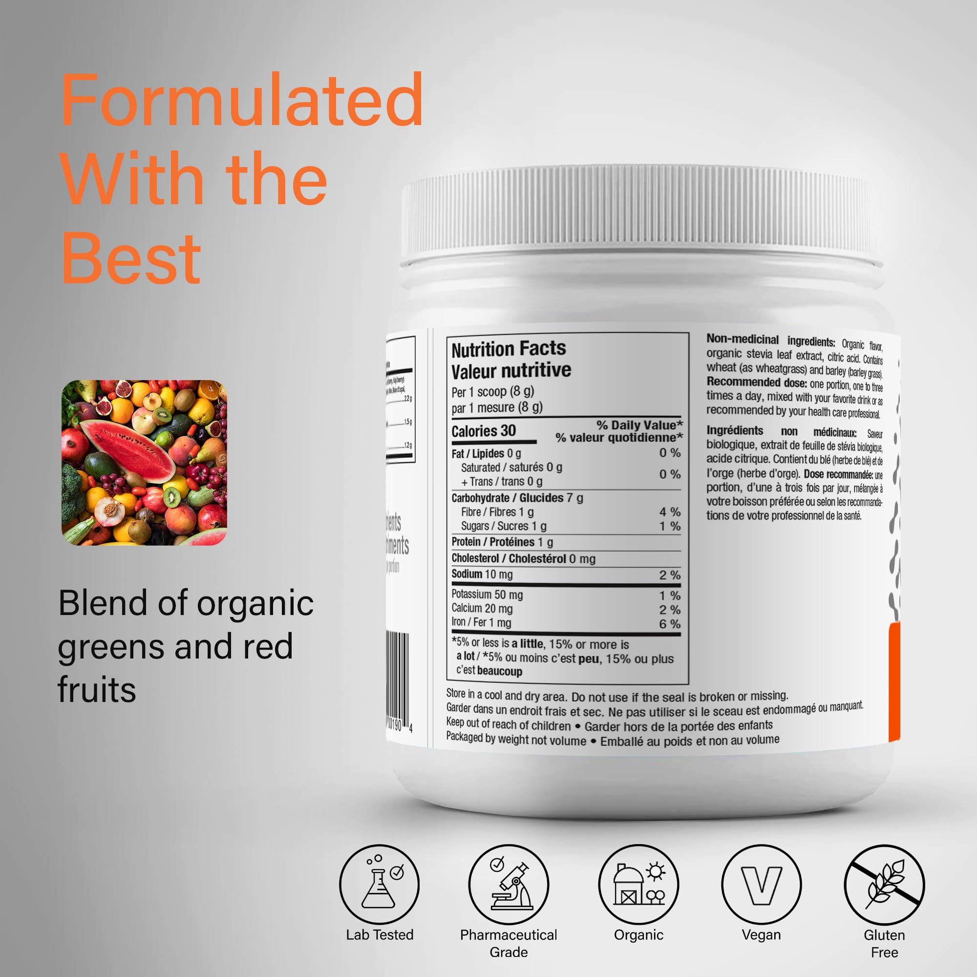 ATPLAB Greens And Reds Whole Foods, 240 g