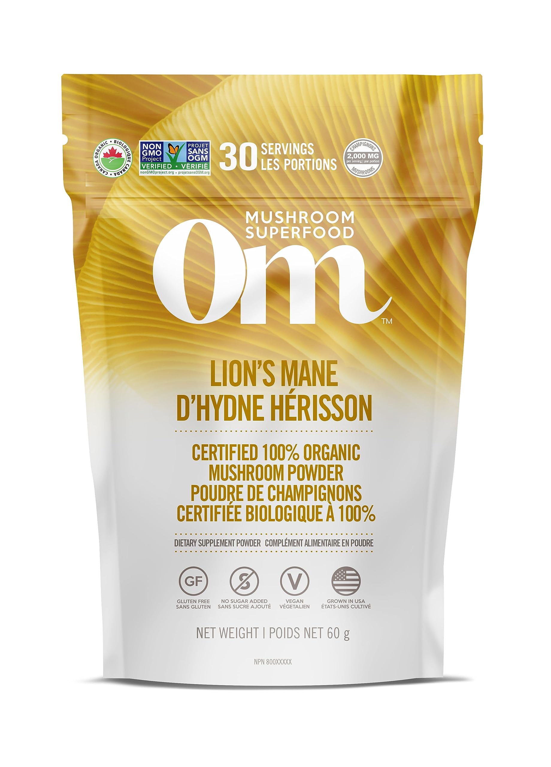 OM Mushroom Superfood Lion's Mane 60g - 30 servings