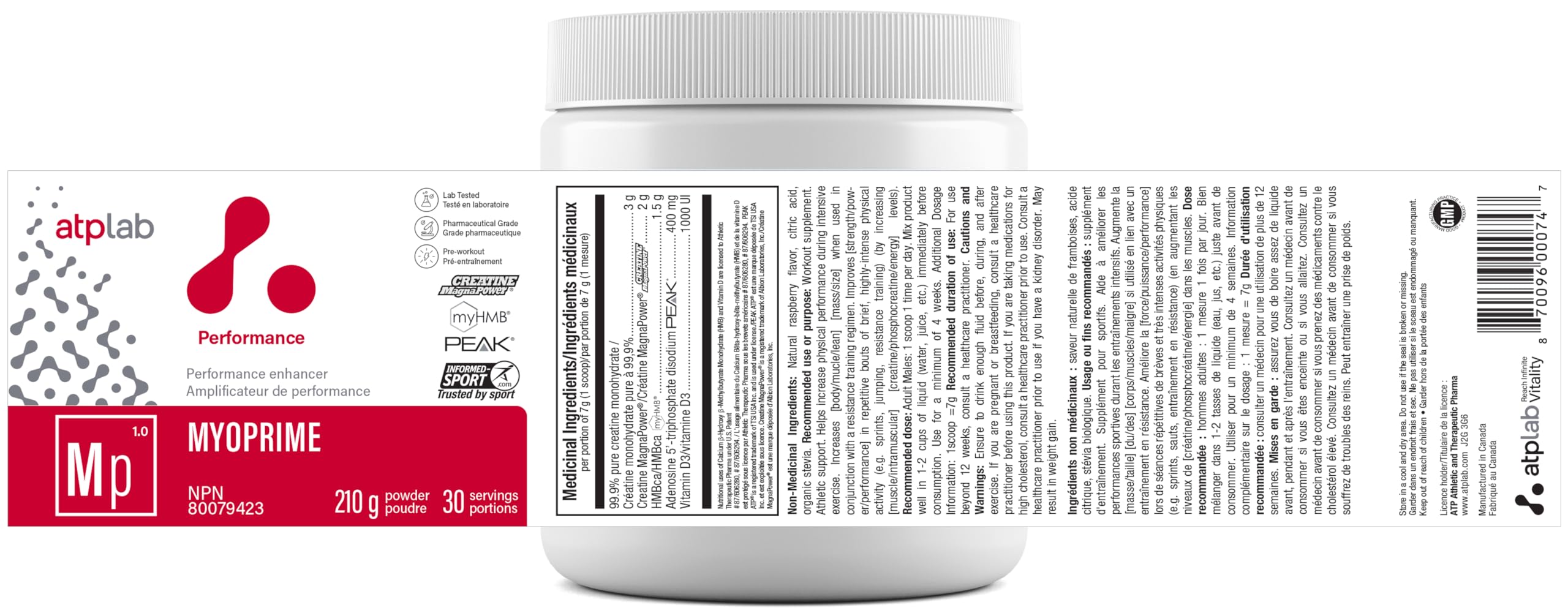 ATP LAB - Myoprime 210g