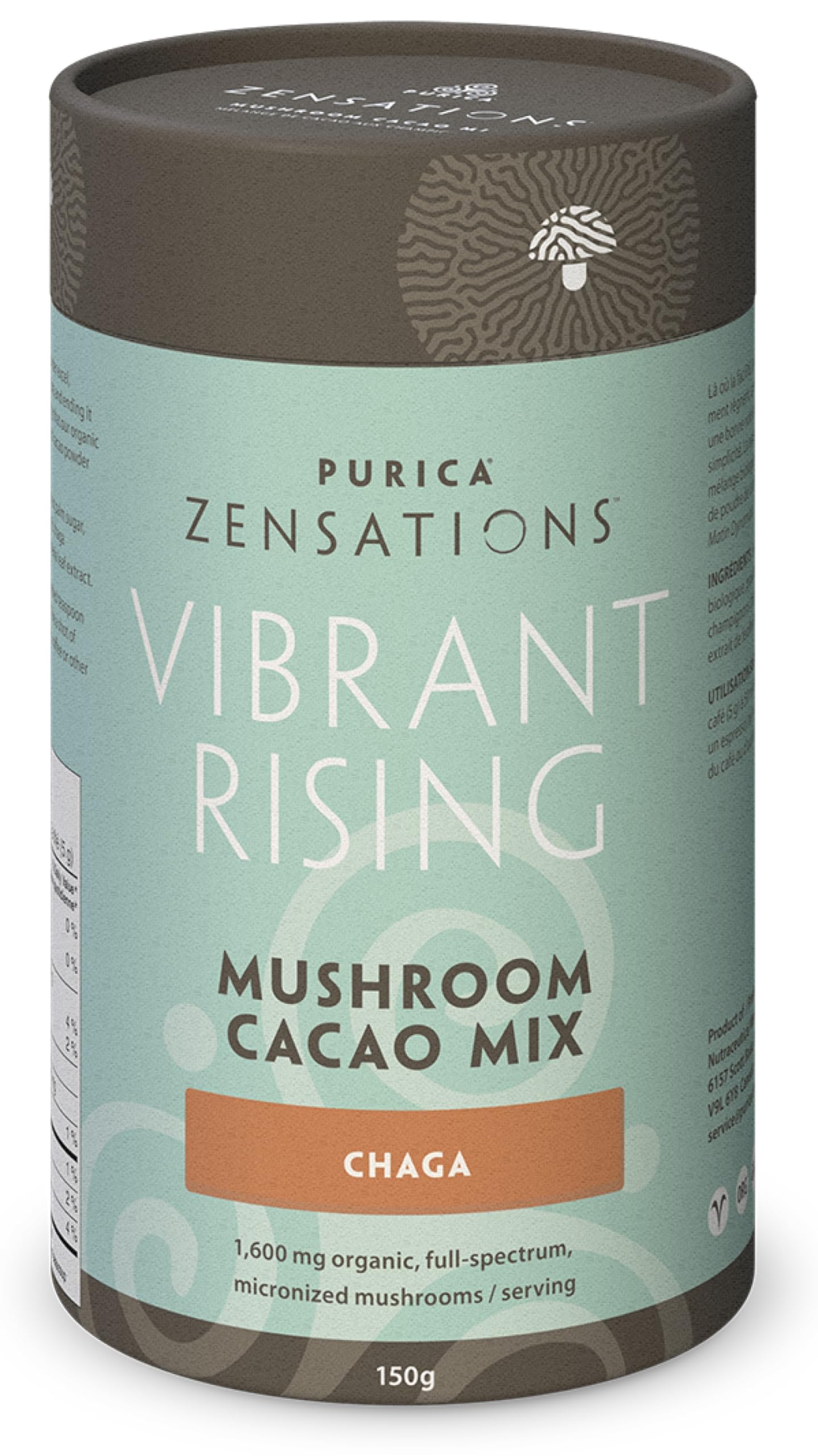 PURICA - Boisson cacao au champignon Reishi rouge Zensations - 150 g