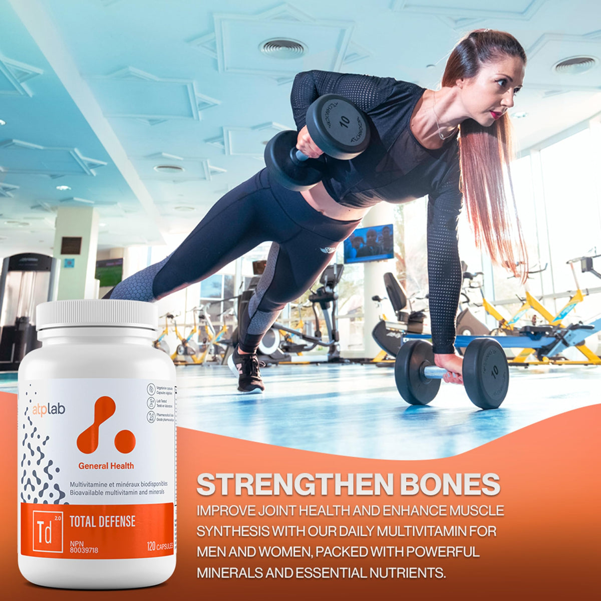 atplab Total Defense Adult Multi, Zinc, D3, B Complex, 120 Day Supply