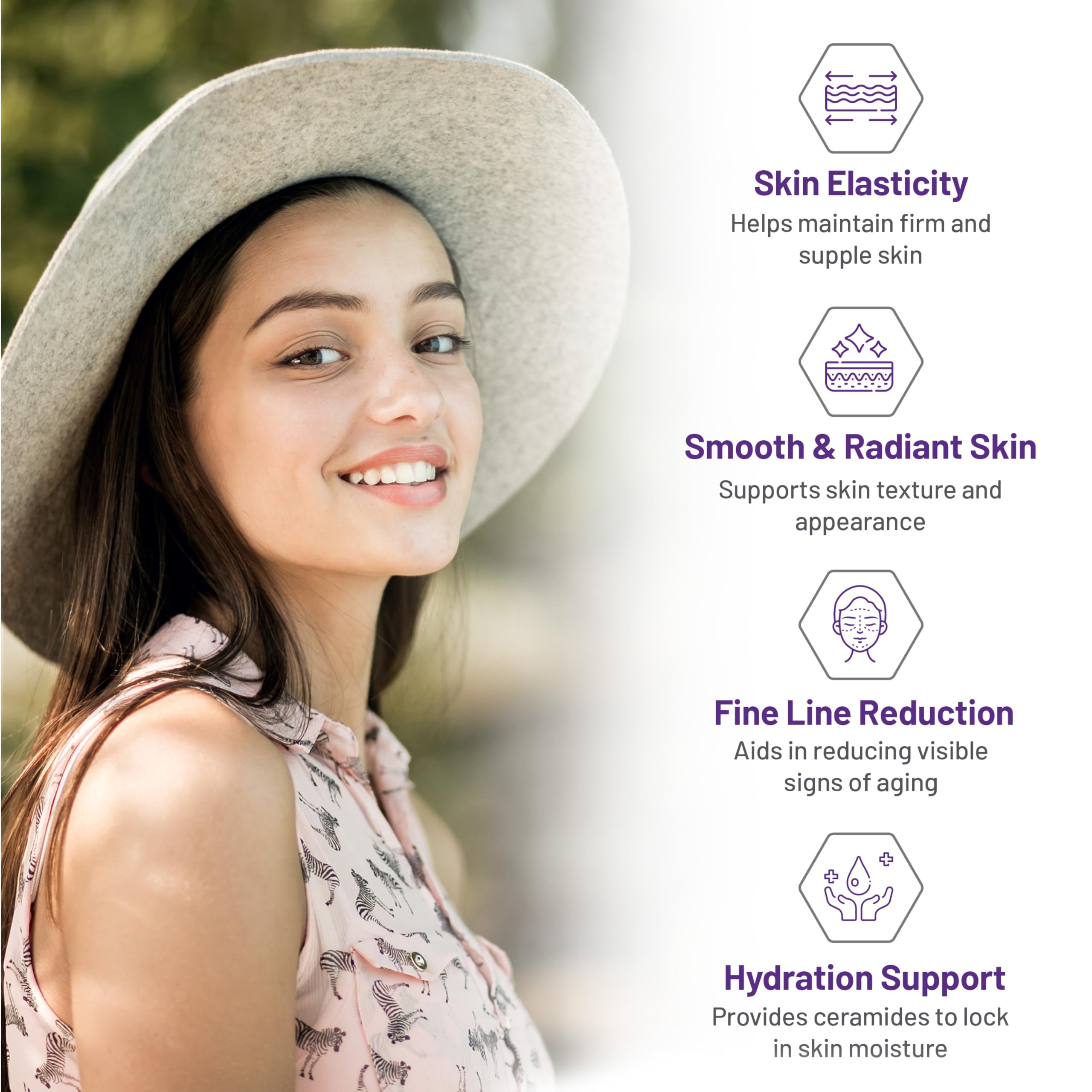 AOR Collagen Lift 500mg, 120 gélules, cure de 30 jours – Complément de collagène marin hydrolysé, favorise une peau lisse et des articulations souples, améliore l'élasticité et l'hydratation de la peau – Sans gluten et sans OGM